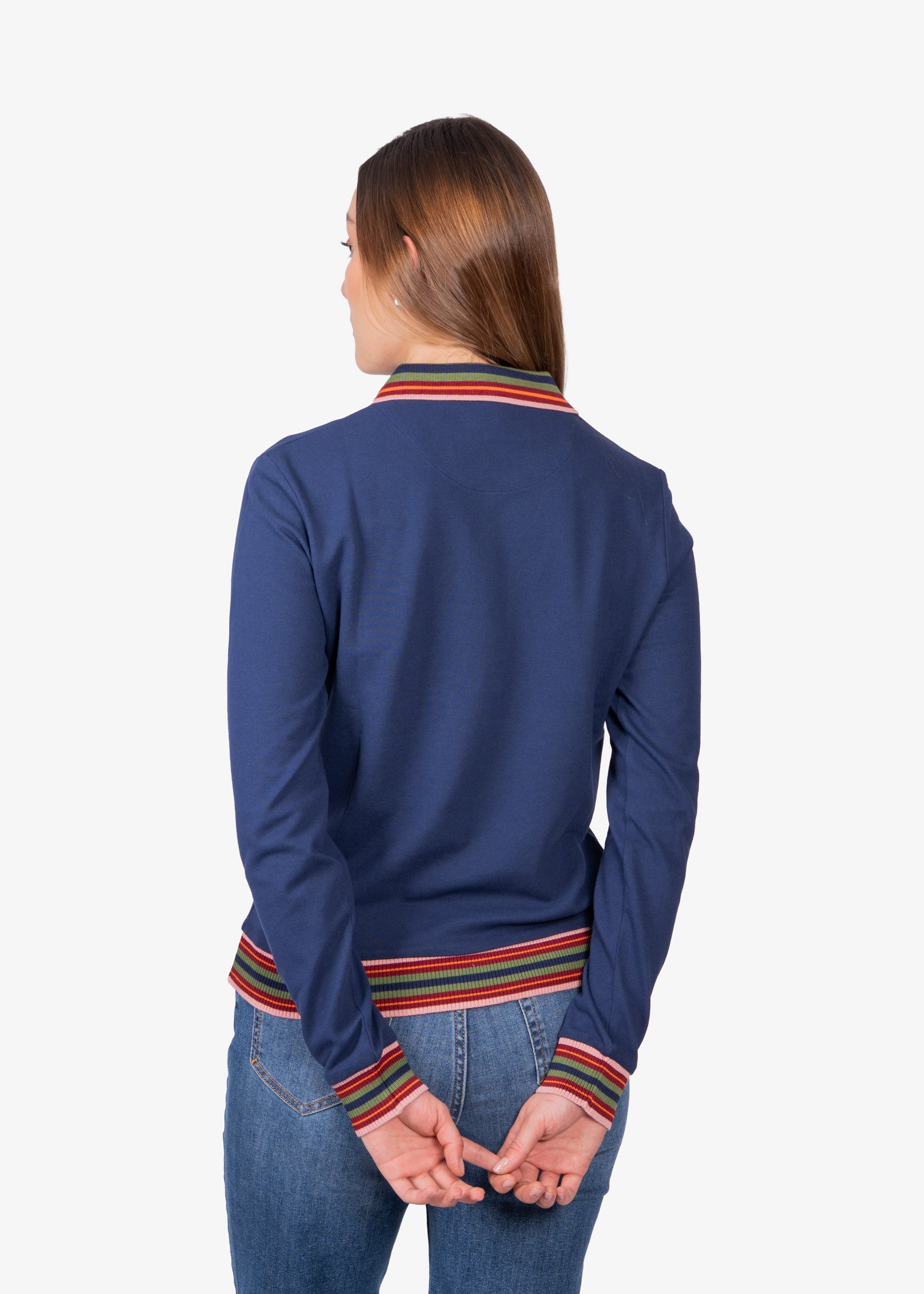 CAMISETA POLO HARMONT DAMA AZUL ALGO + EA (L0MDA8021271-836)