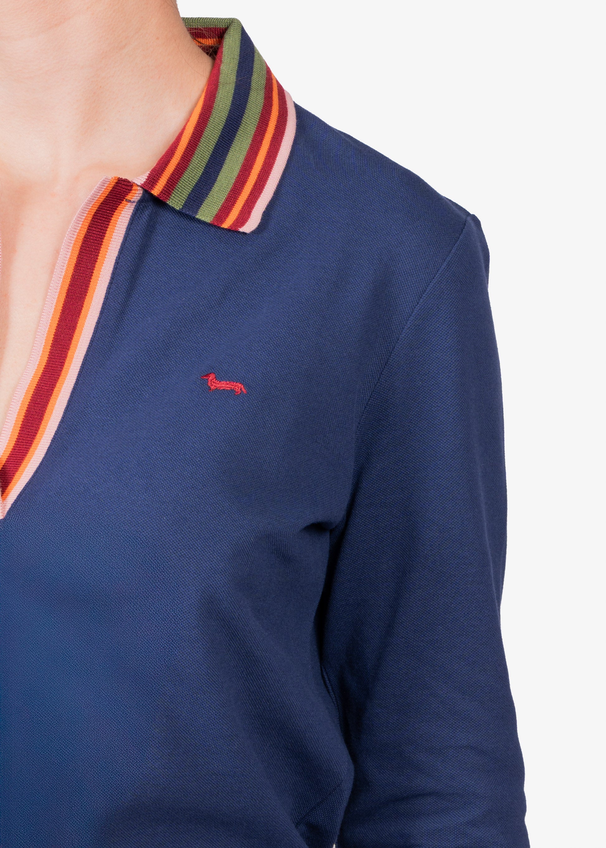 CAMISETA POLO HARMONT DAMA AZUL ALGO + EA (L0MDA8021271-836)