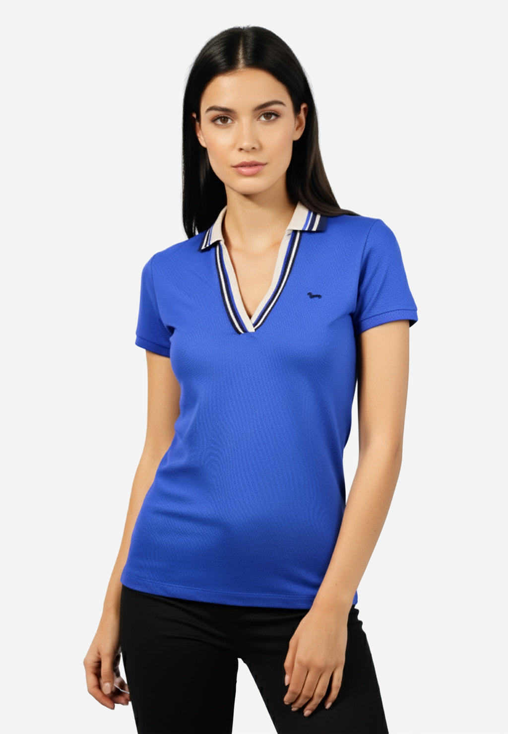 Camiseta Polo Mujer Azul H&B