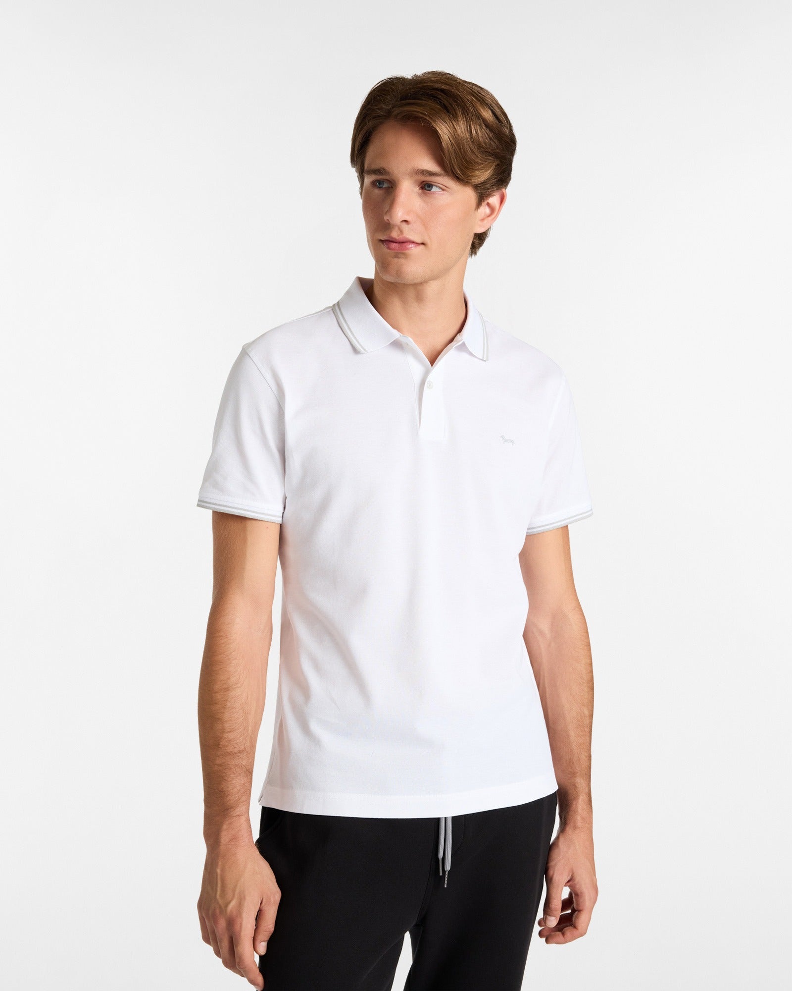 Camiseta Polo Hombre Blanca H&B.