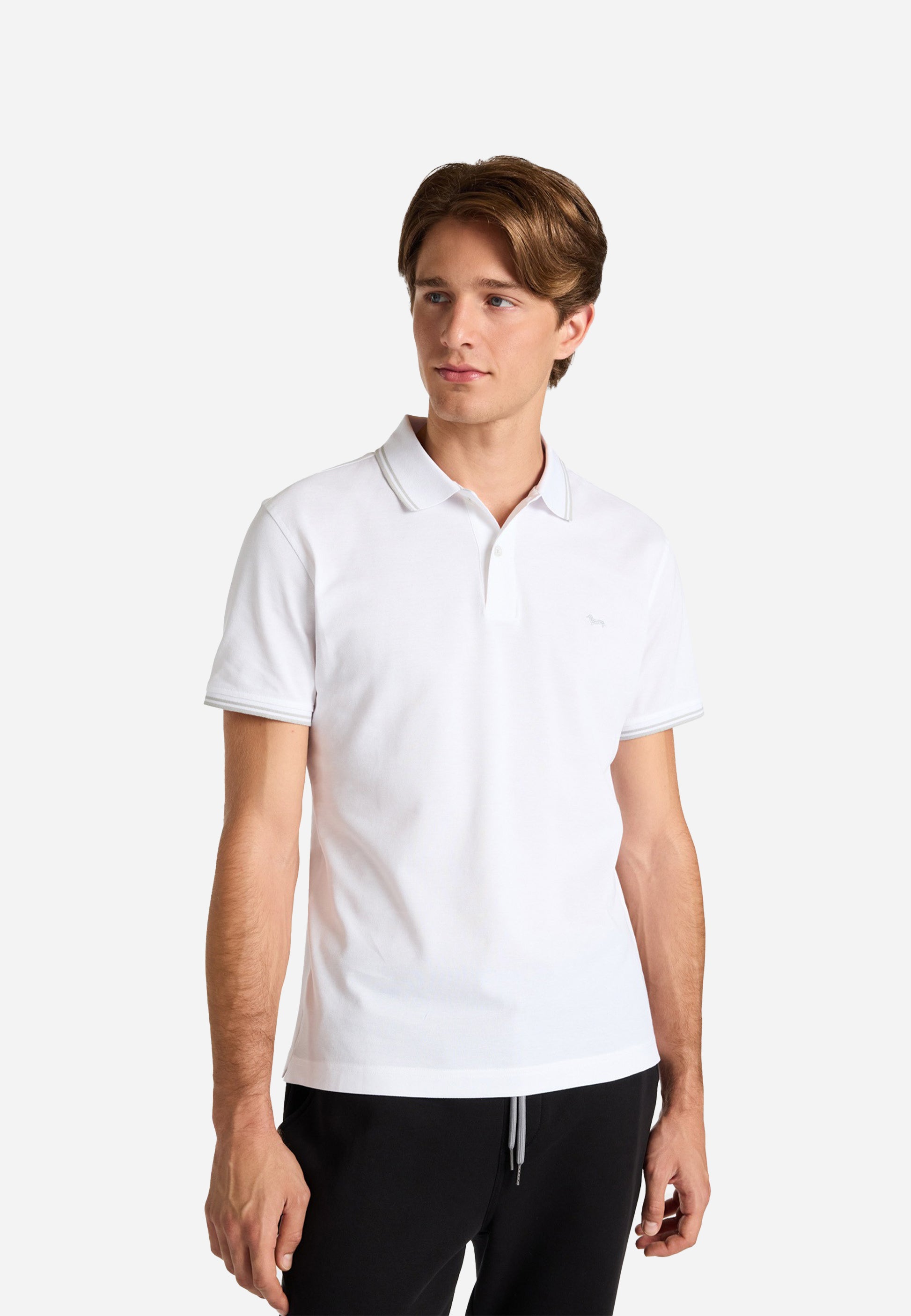 Camiseta Polo Hombre Blanca H&B.