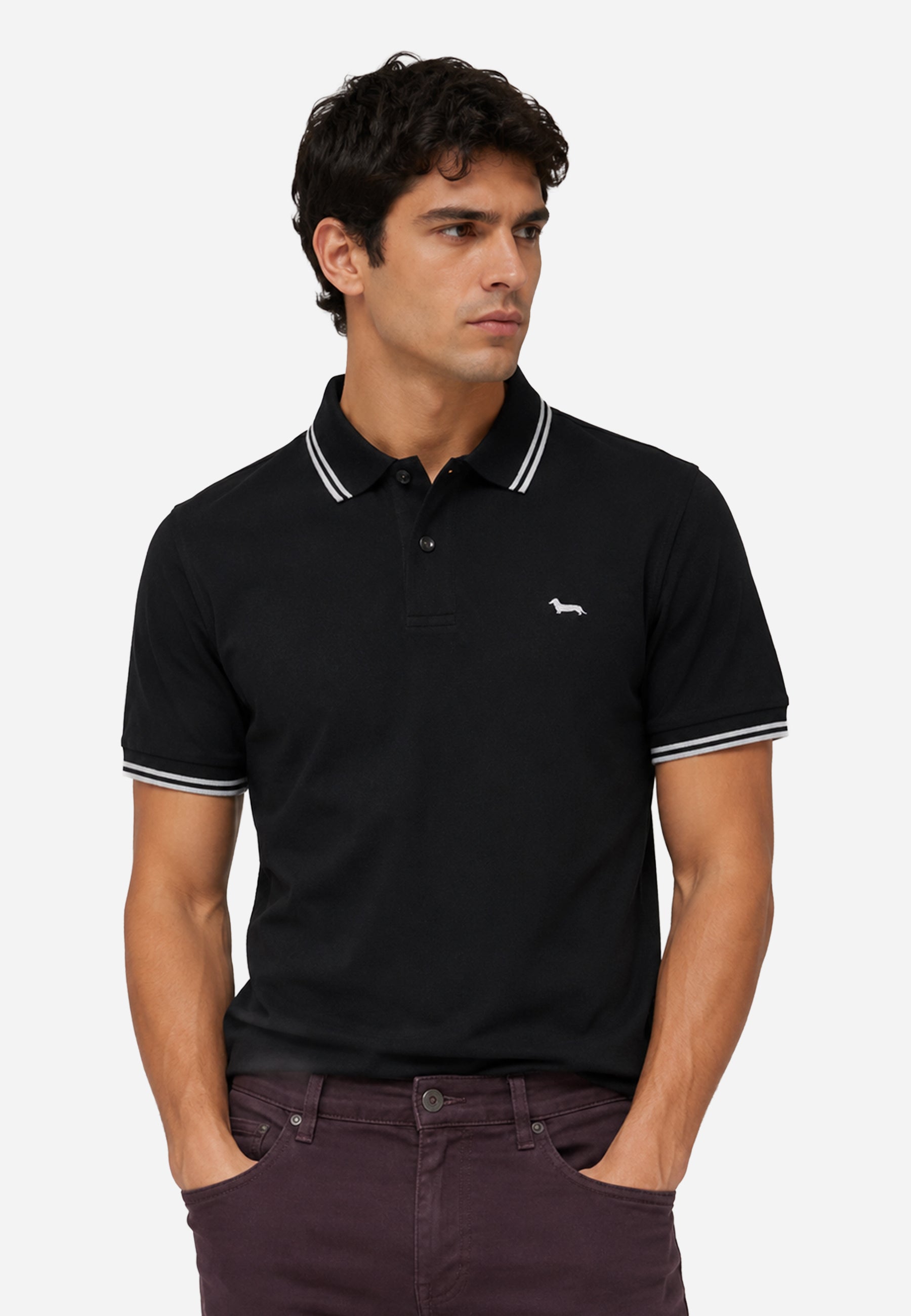 Camiseta Polo Negro Hombre H&B.