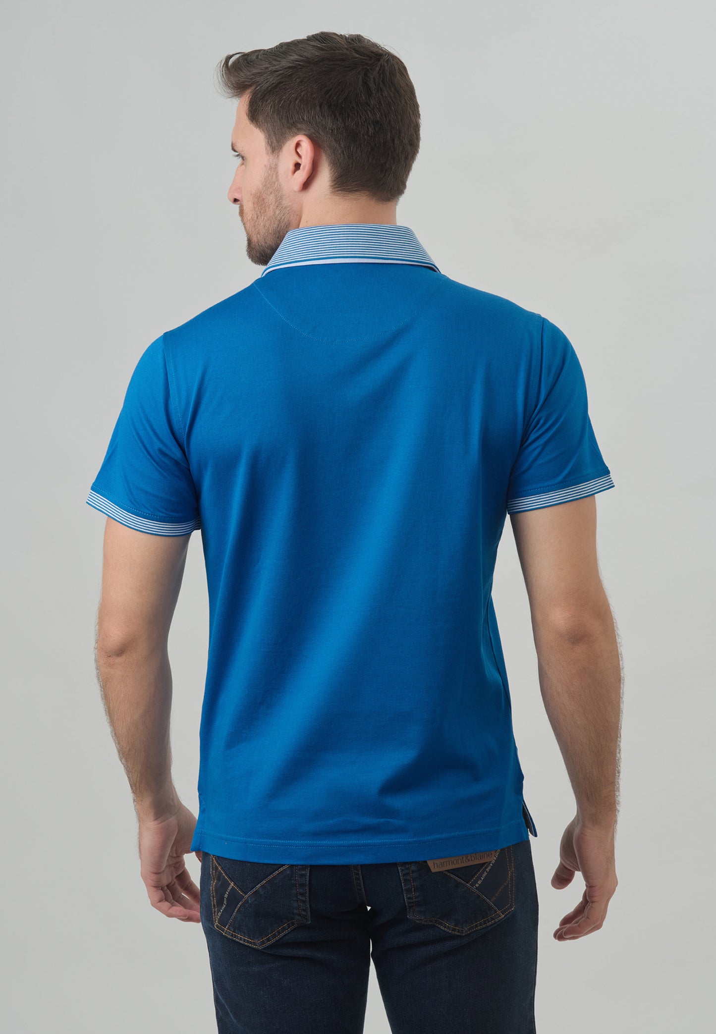 POLO CON DOPPIO CO, 816 AZZURRO SPORT (LNJ188020455-816)