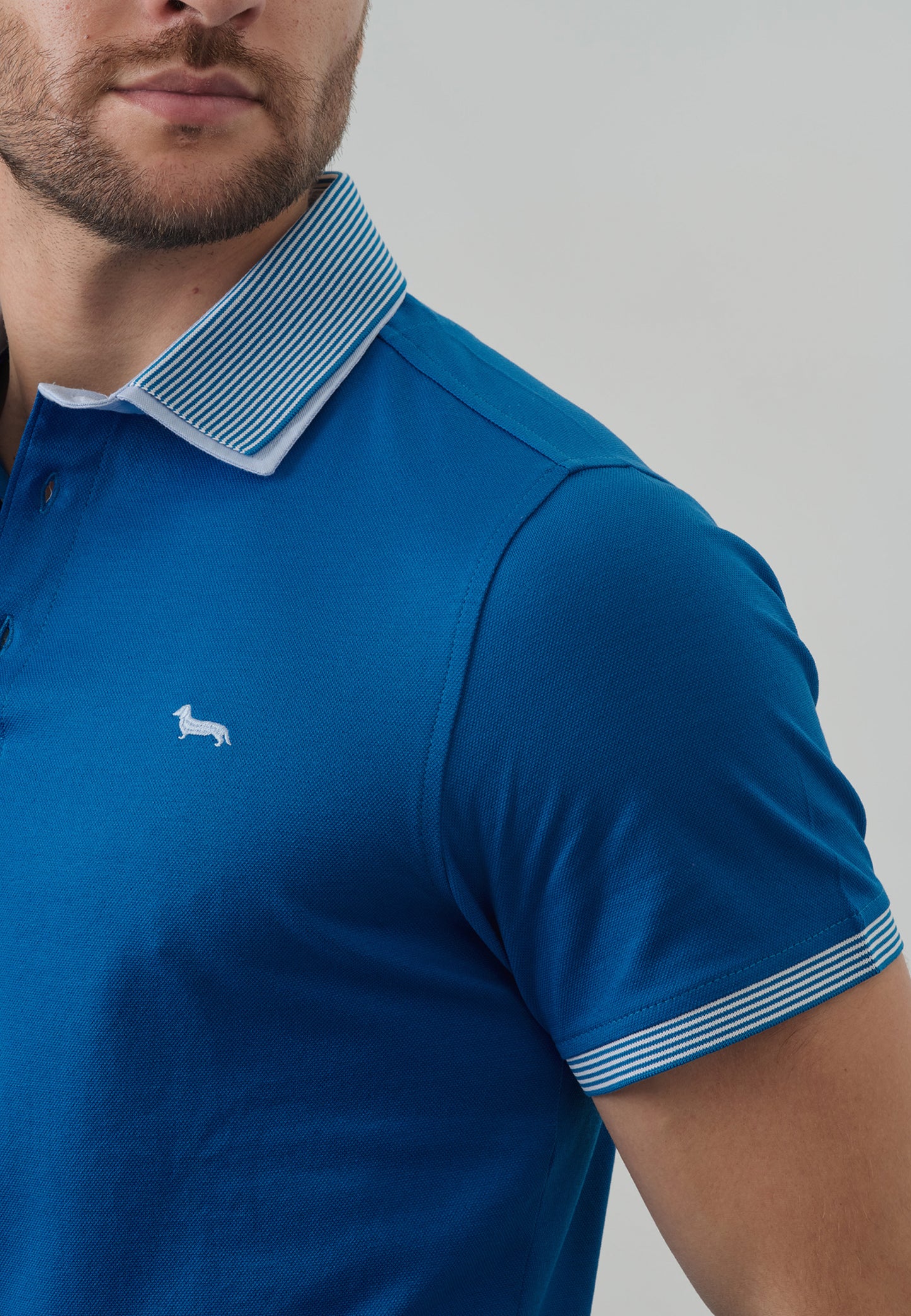 POLO CON DOPPIO CO, 816 AZZURRO SPORT (LNJ188020455-816)