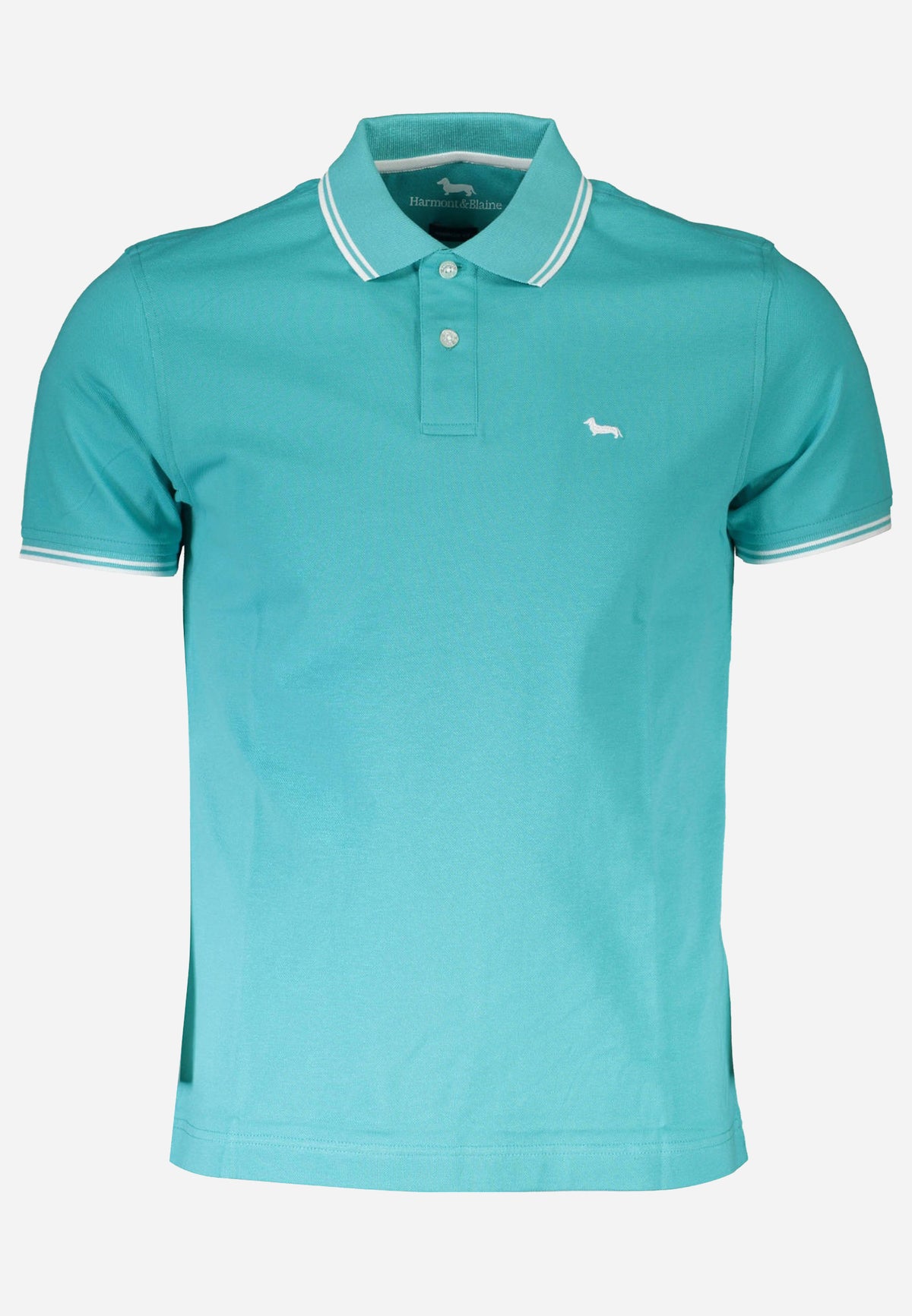 Camisa Tipo Polo Verde Menta Con Ribetes Blancos HYB.
