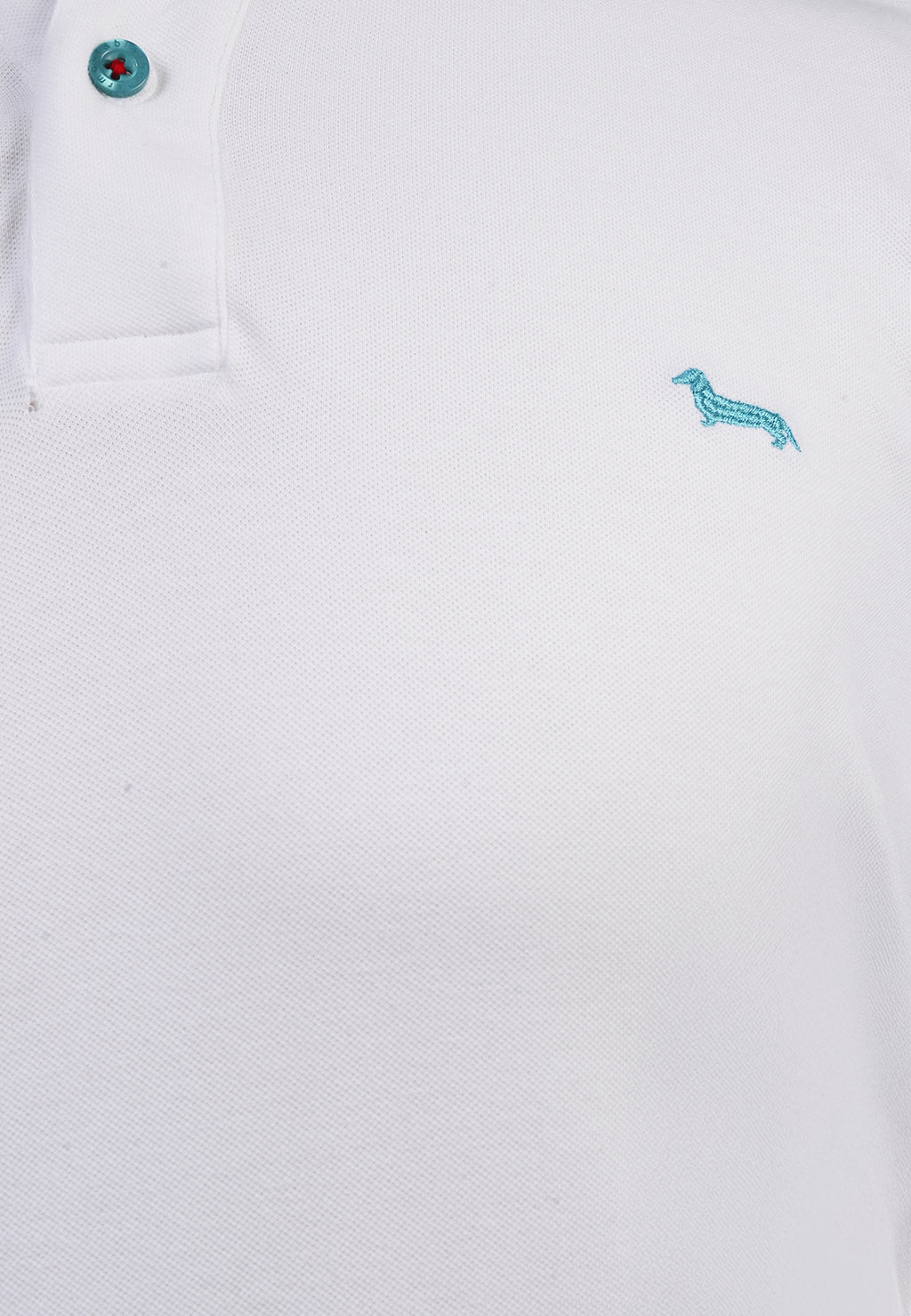 Camiseta Polo Blanca Líneas Verdes H&B