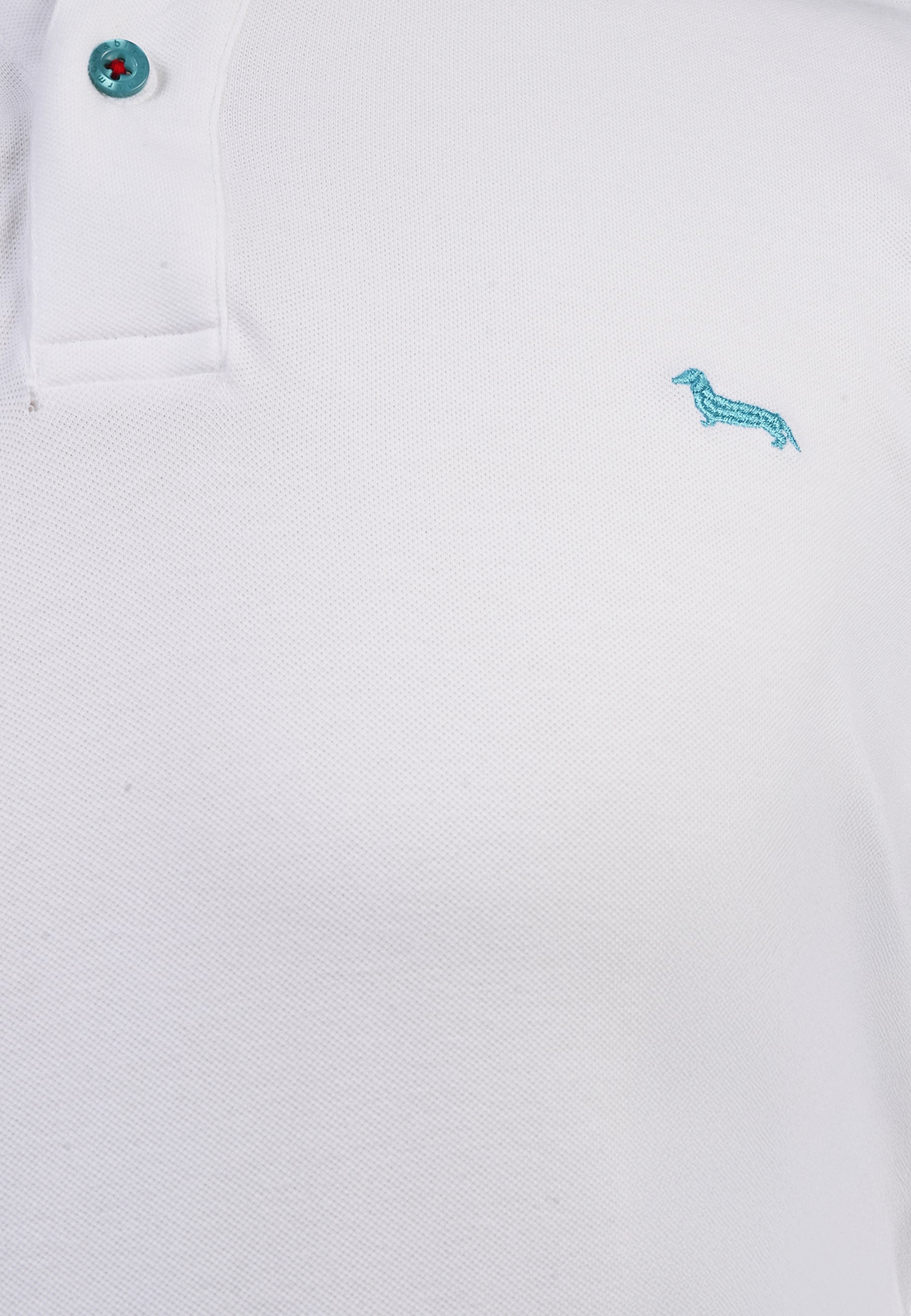 Camiseta Polo Blanca Líneas Verdes H&B