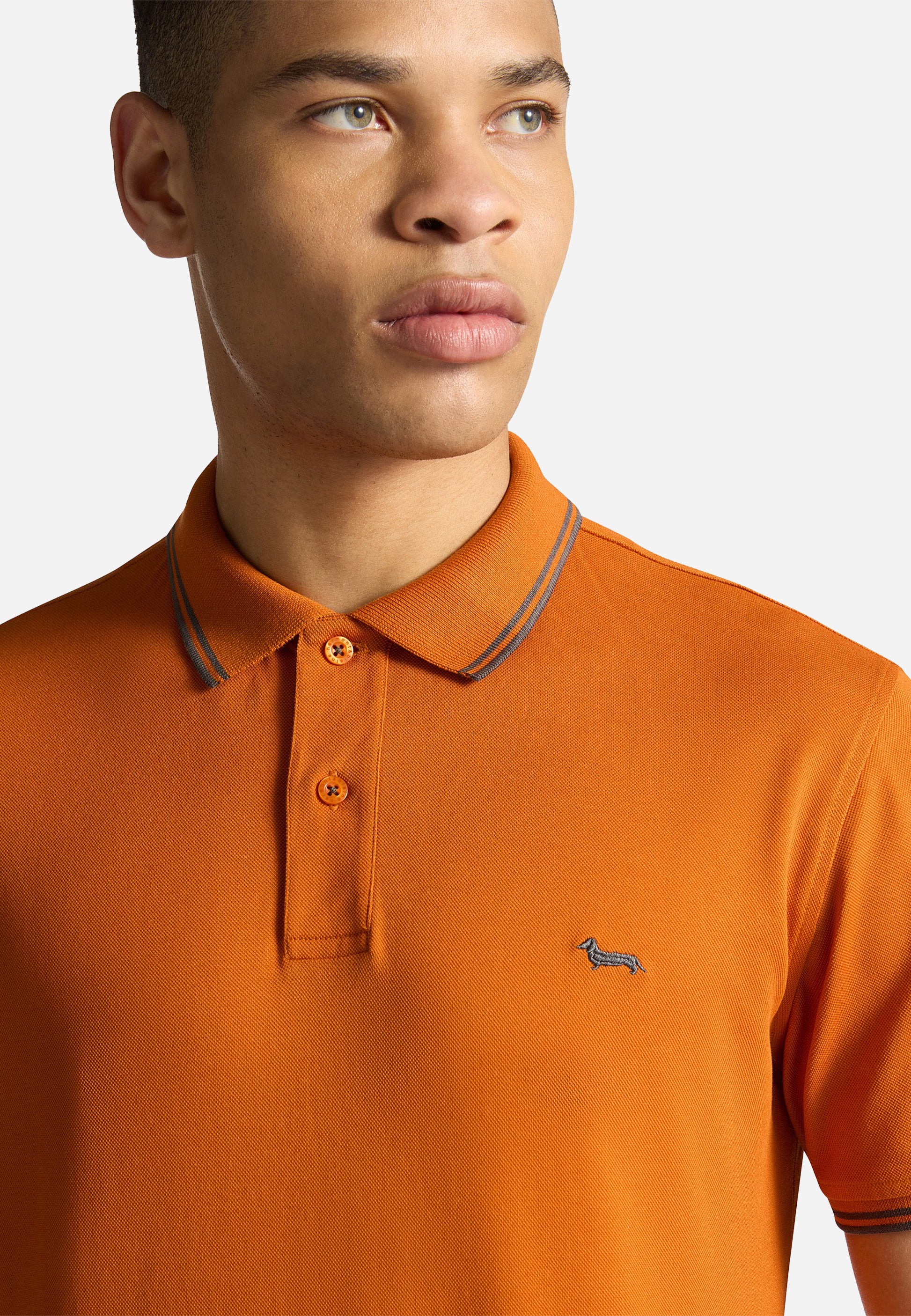 Camiseta Polo Naranja Hombre H&B.