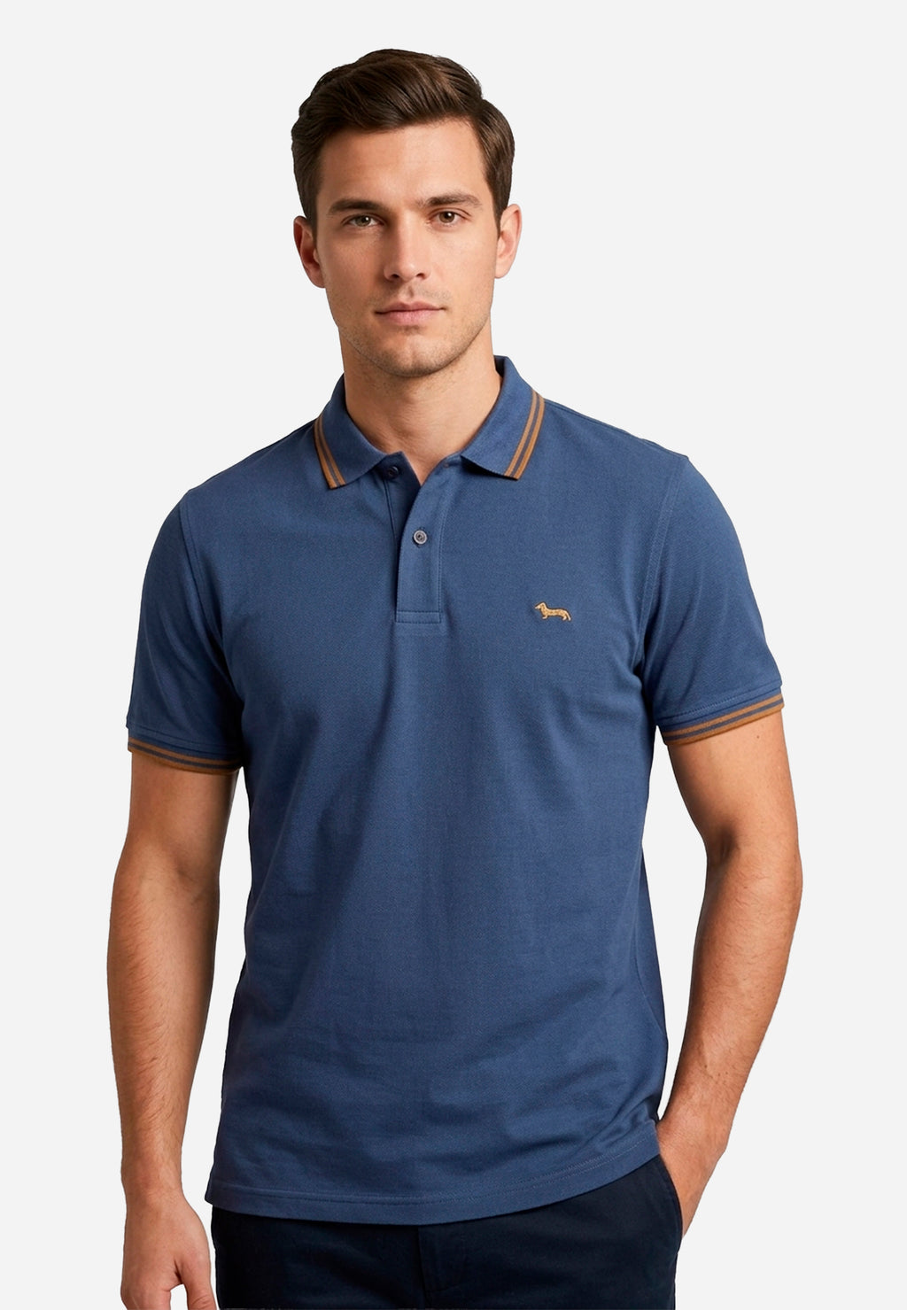 Camiseta Polo Azul Marino Hombre H&B.