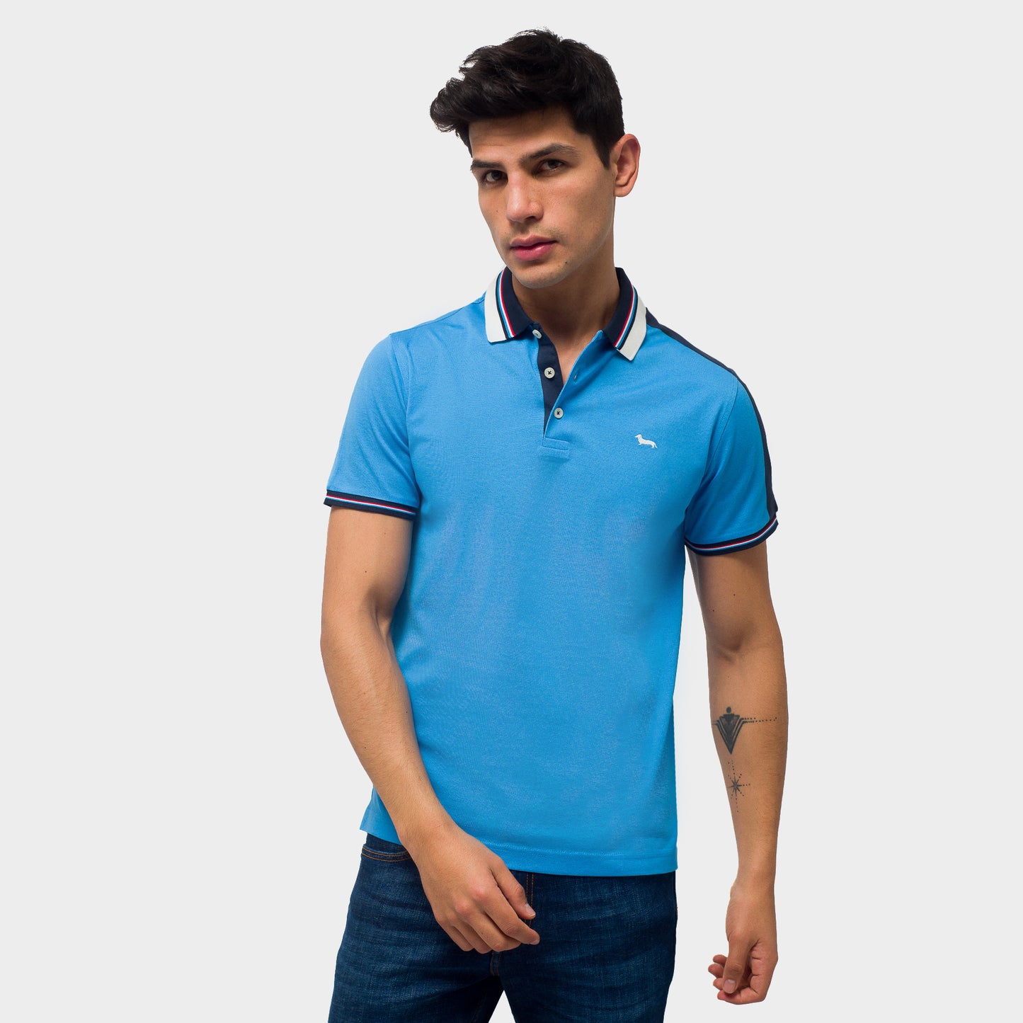 CAMISETA POLO HARMONT & BLAINE AZUL (LRJ321021215-855)