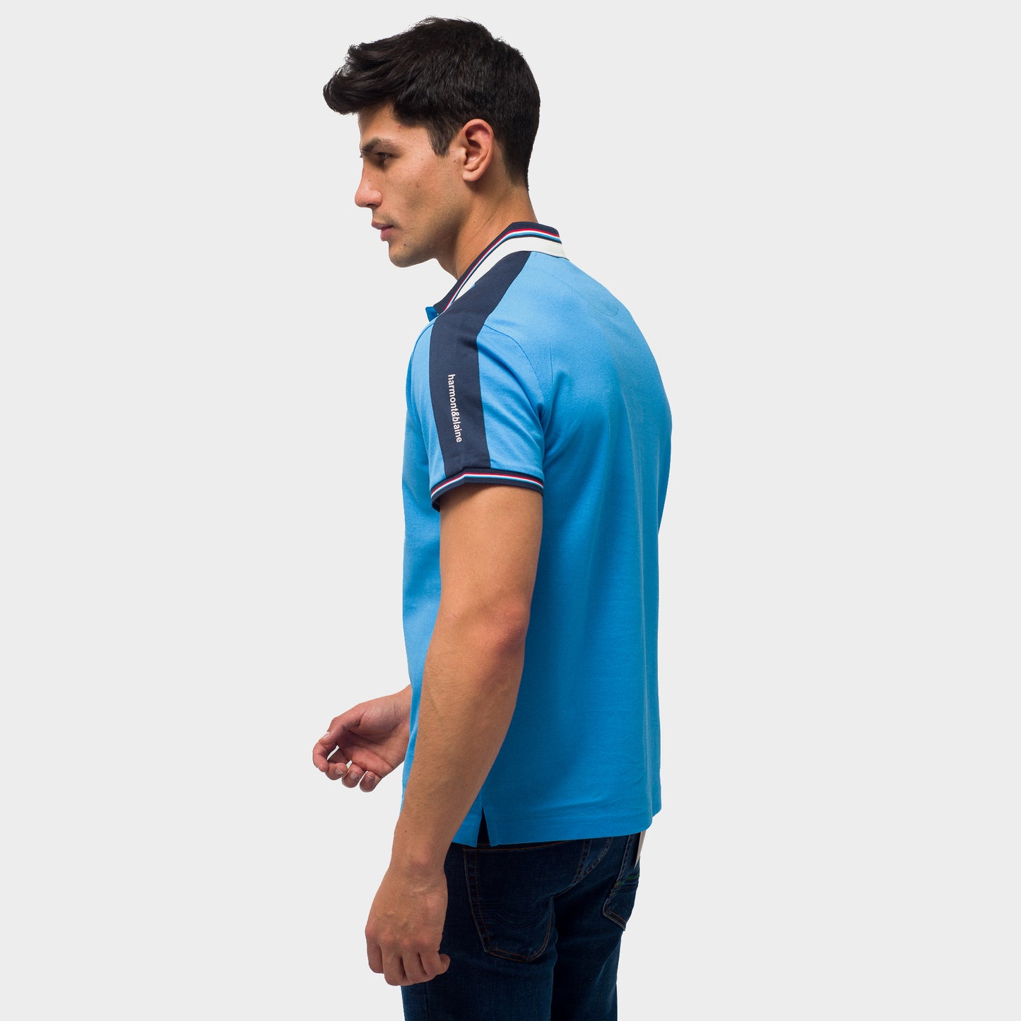 CAMISETA POLO HARMONT & BLAINE AZUL (LRJ321021215-855)