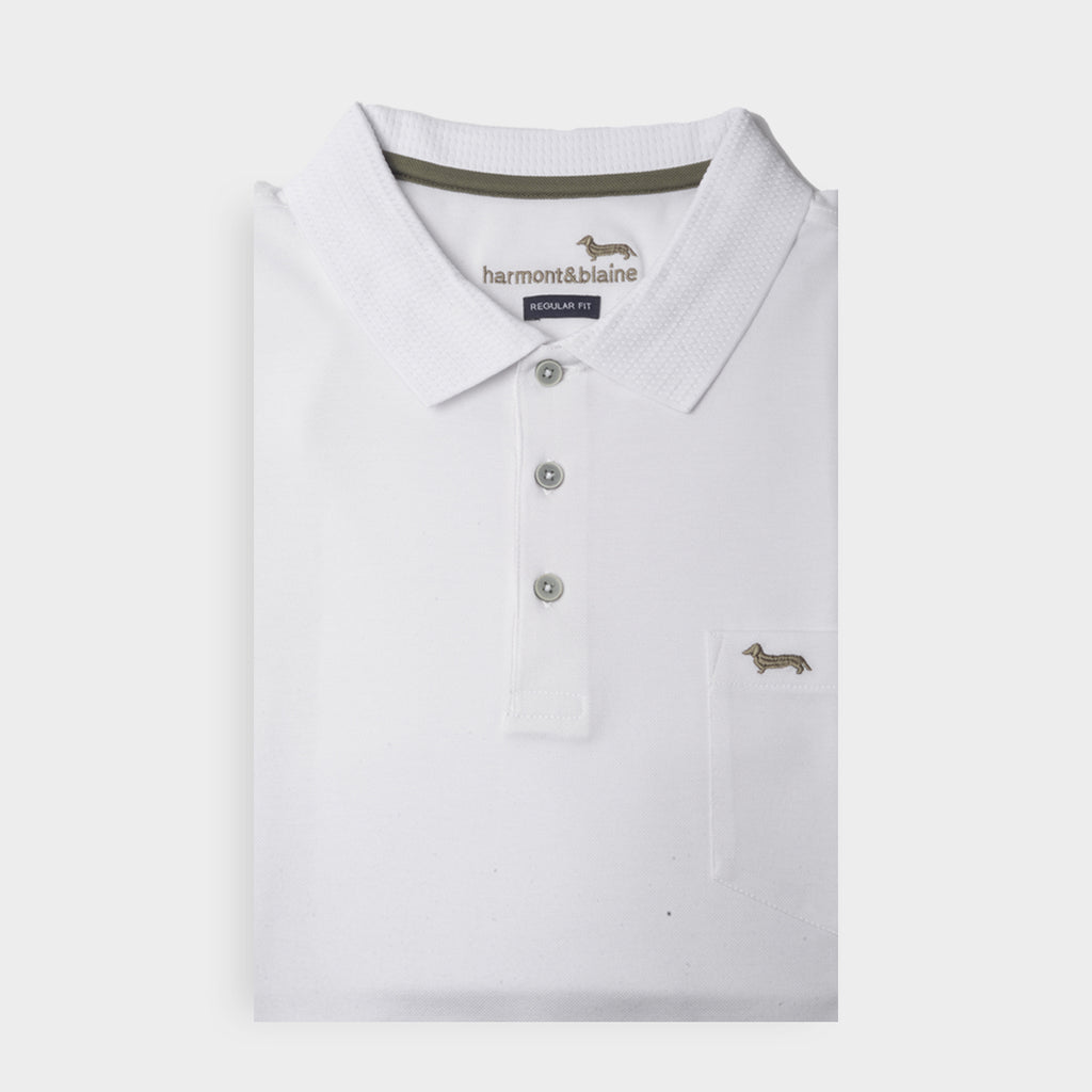 CAMISETA POLO HARMONT BLANCO ALGODÓN (LRJ3250212150-100)