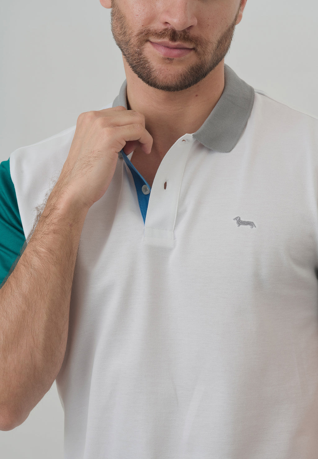 POLO COLOR BLOCK MM, 100 BIANCO ( LRJ351021215-100)