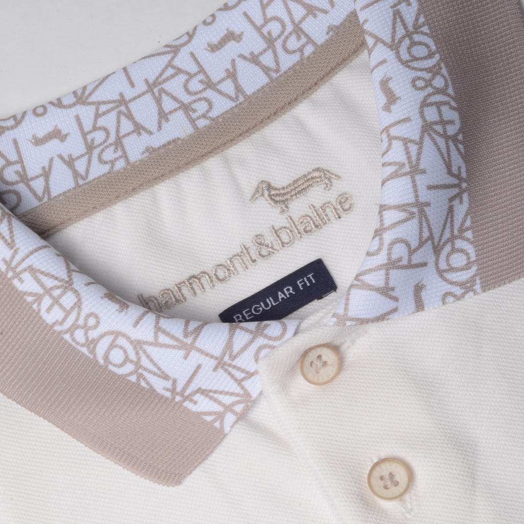 CAMISETA POLO HARMONT BLANCO HUE ALGODÓN (LRK3560212630-104)