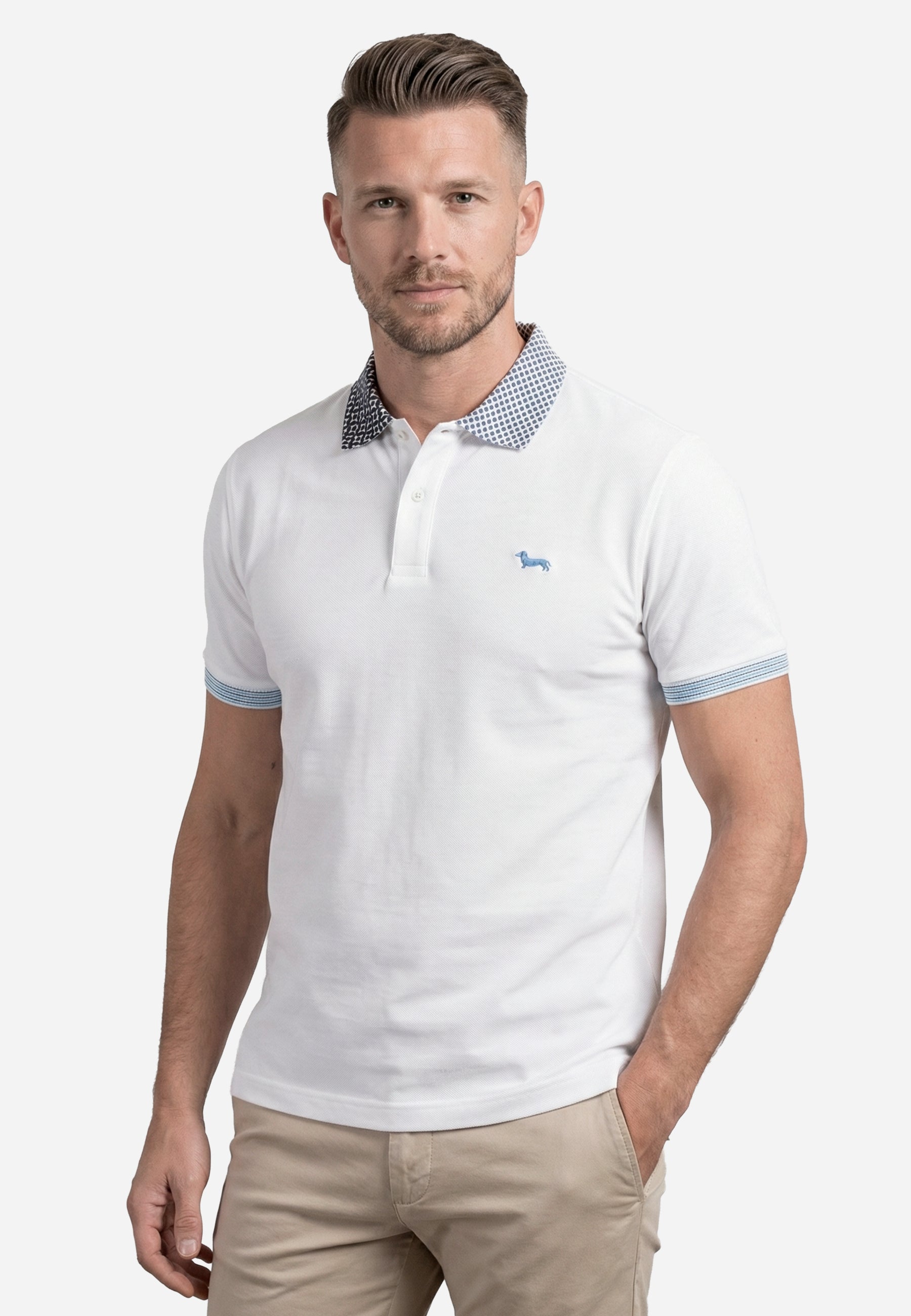 Camiseta Polo Blanca HombreH&B.