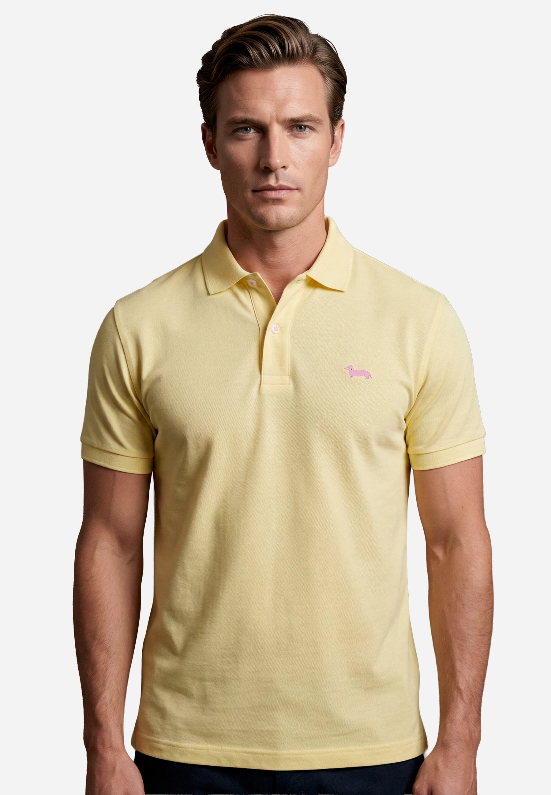 Camiseta Polo Hombre Amarilla H&B.