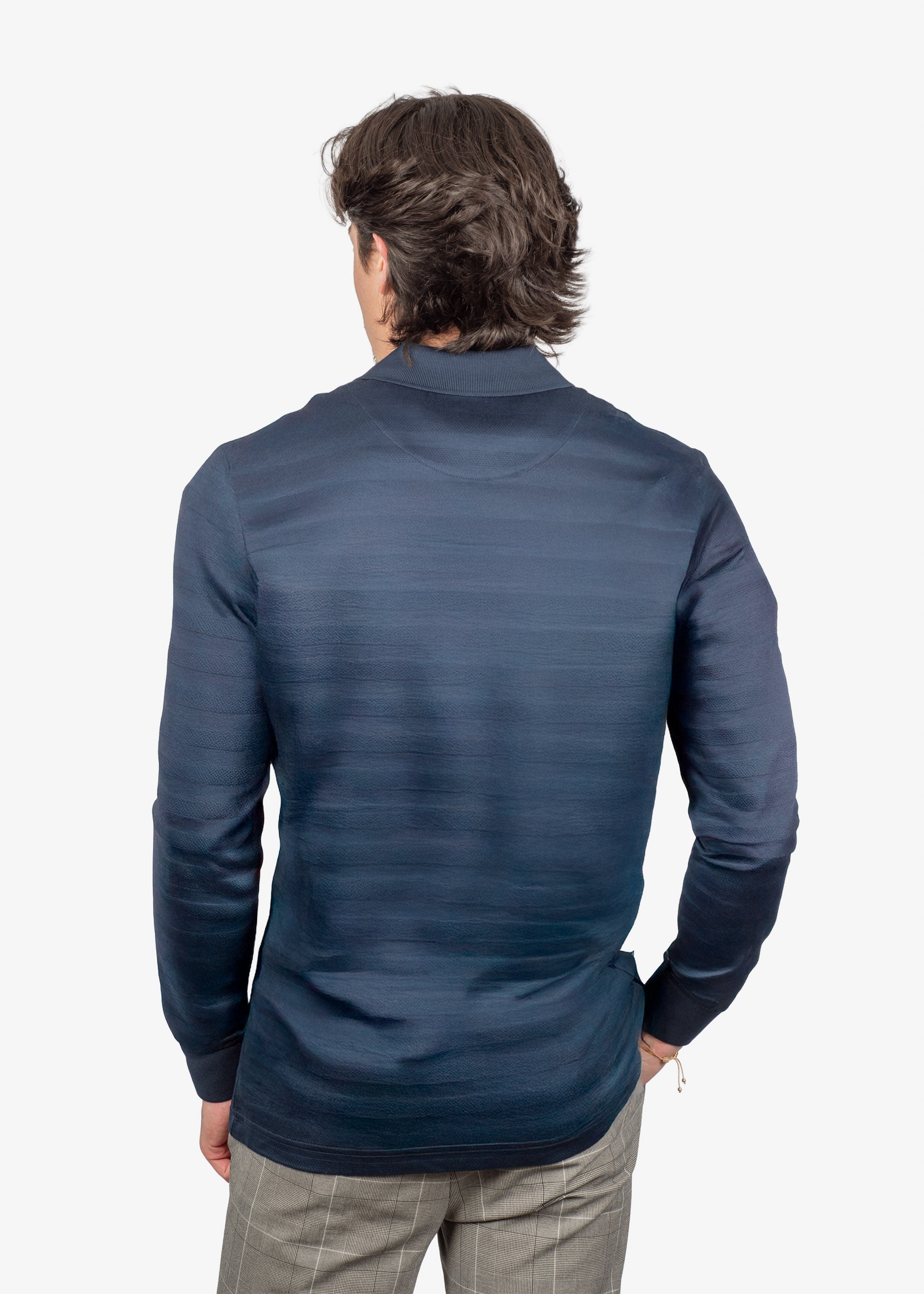 Camiseta Polo Azul Algodón H&B