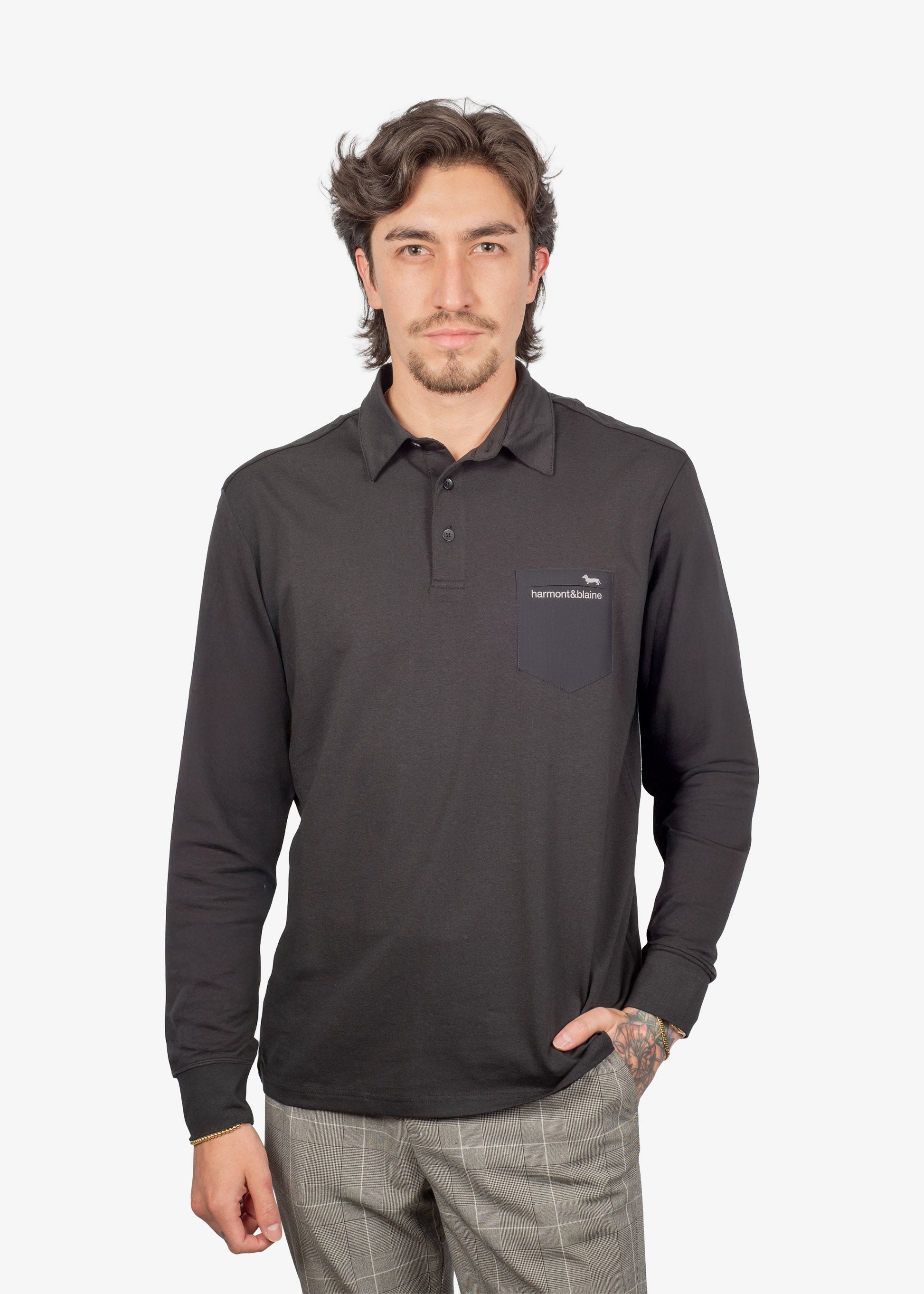 Camiseta Polo Negra H&B