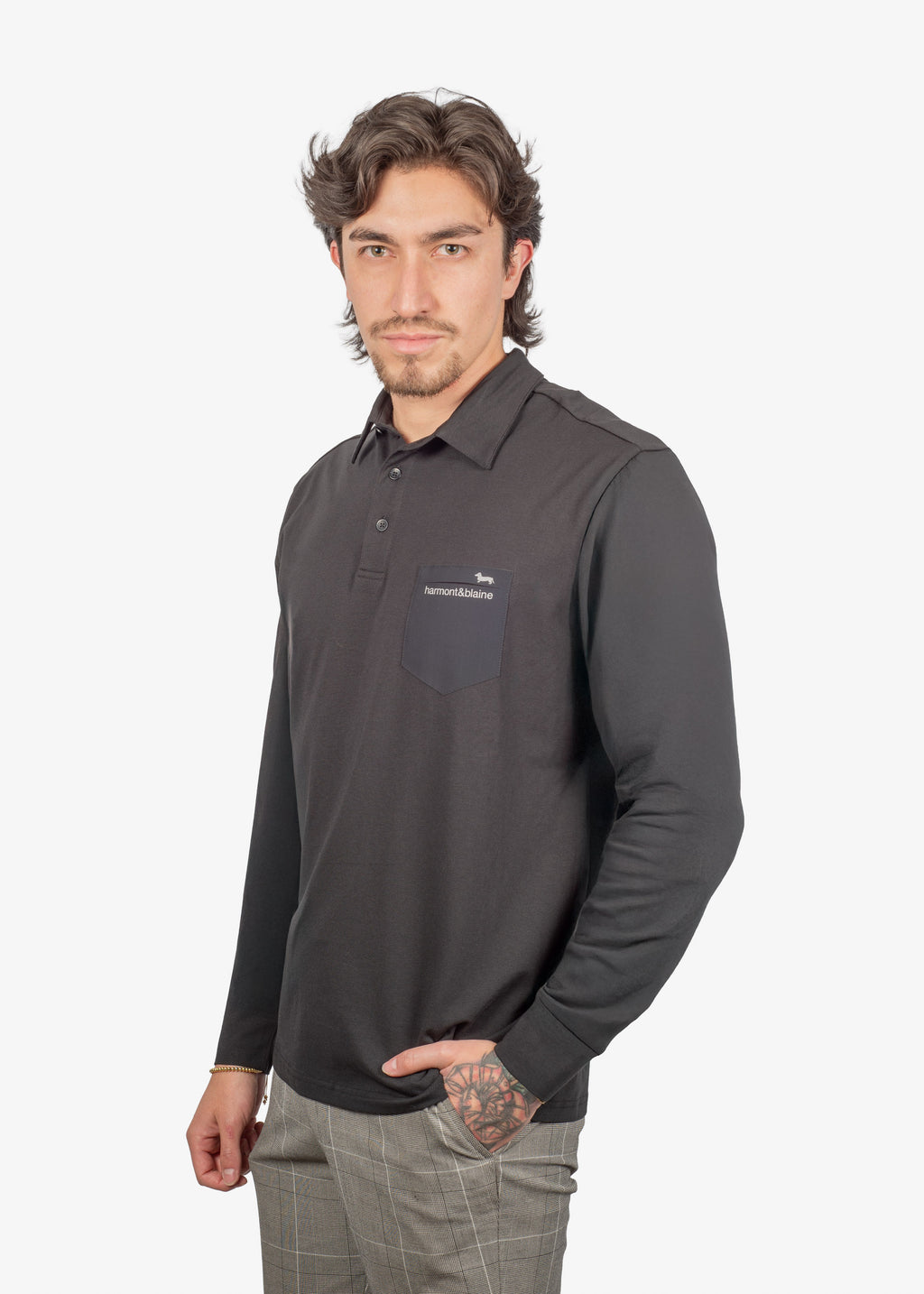 Camiseta Polo Negra H&B