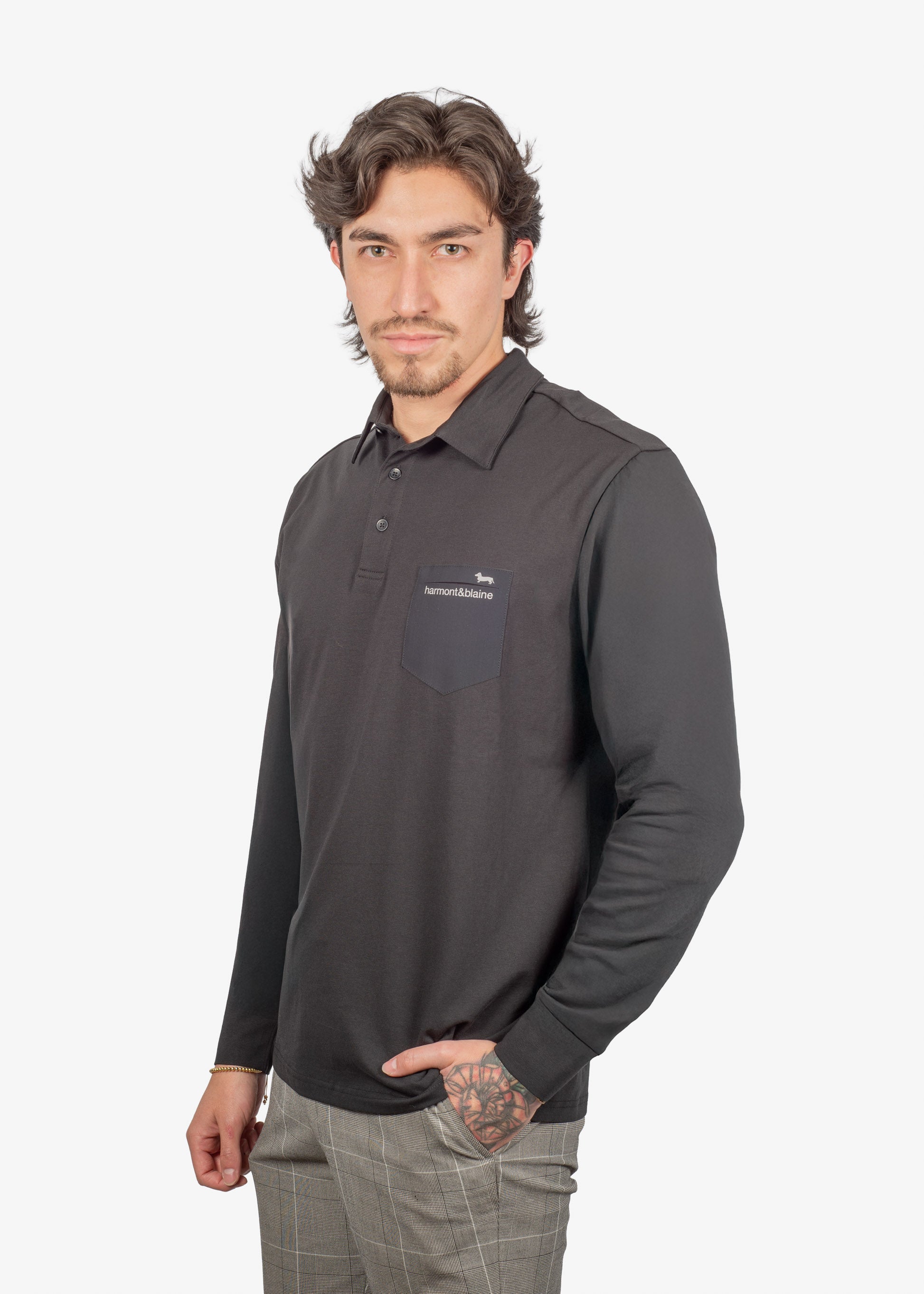 Camiseta Polo Negra H&B