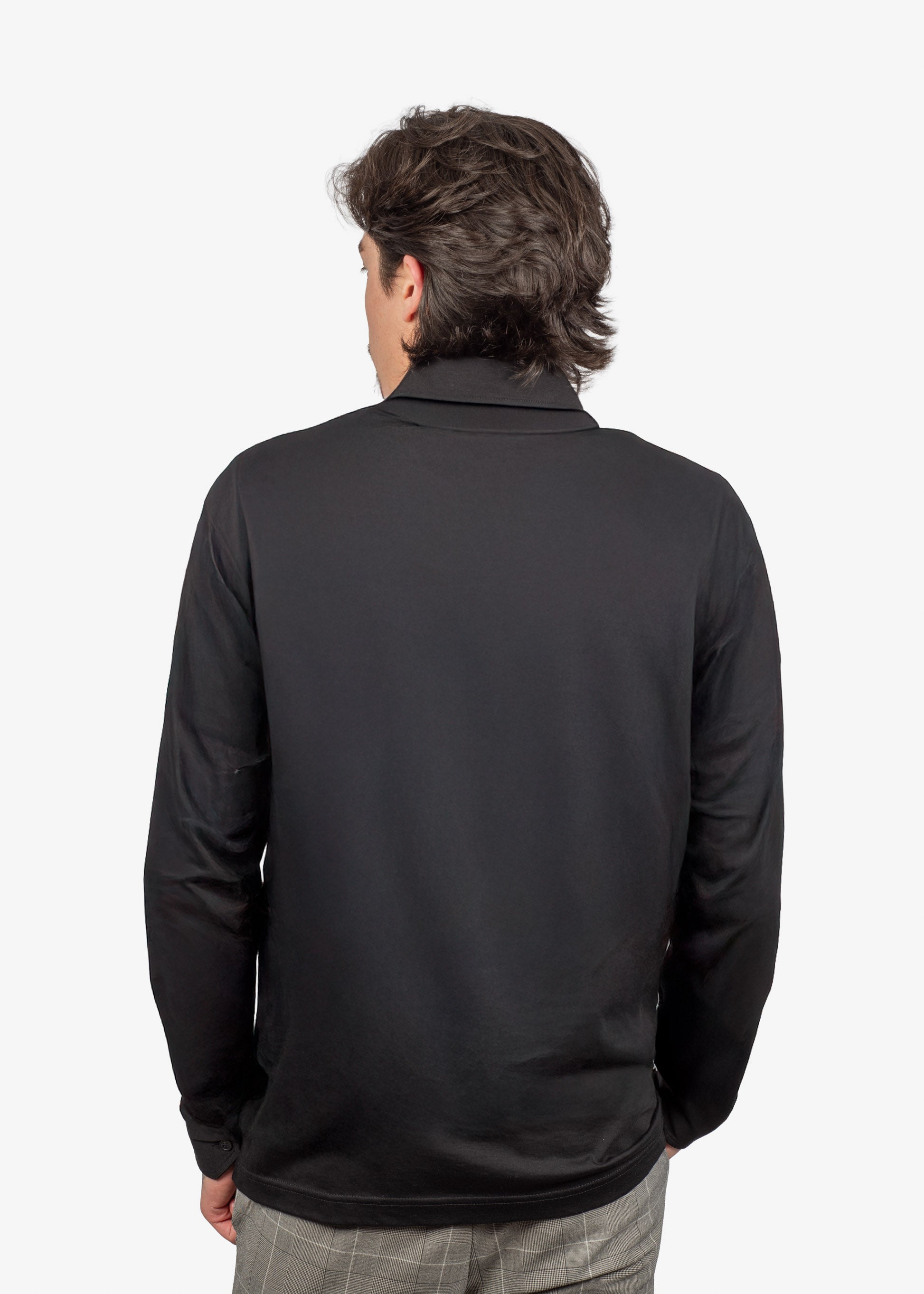 Camiseta Polo Negra Algodón H&B