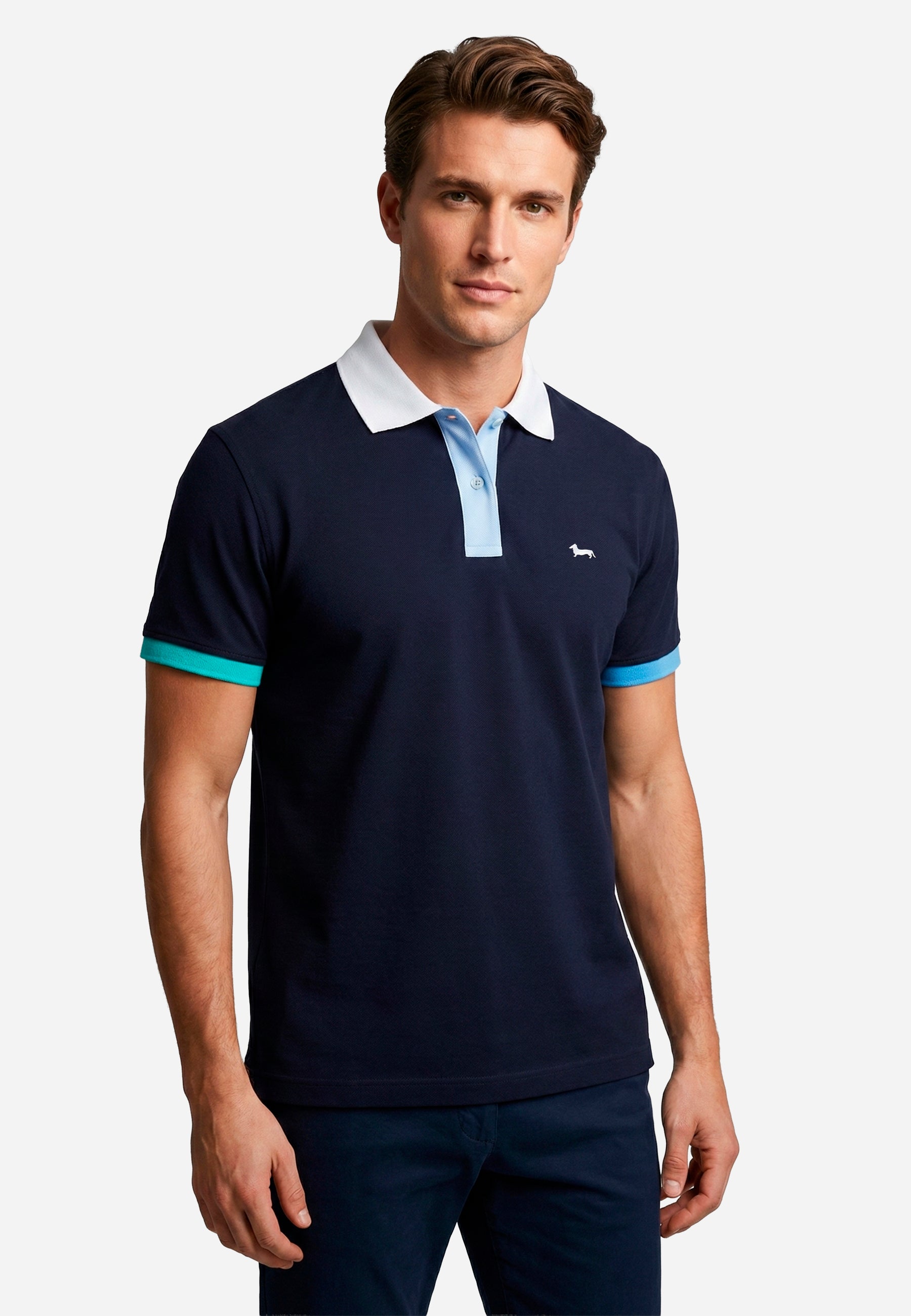 Camiseta Polo Negro Con Su logo H&B