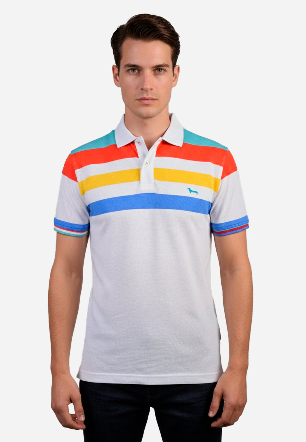 Camiseta Polo Hombre Rayas H&B