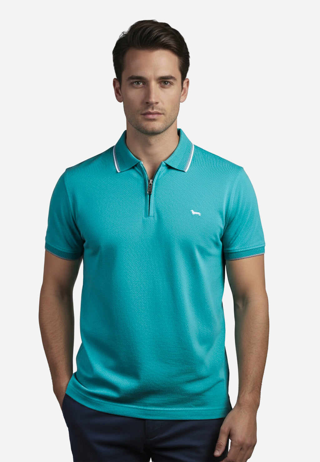 Camiseta Polo Azul Turquesa H&B