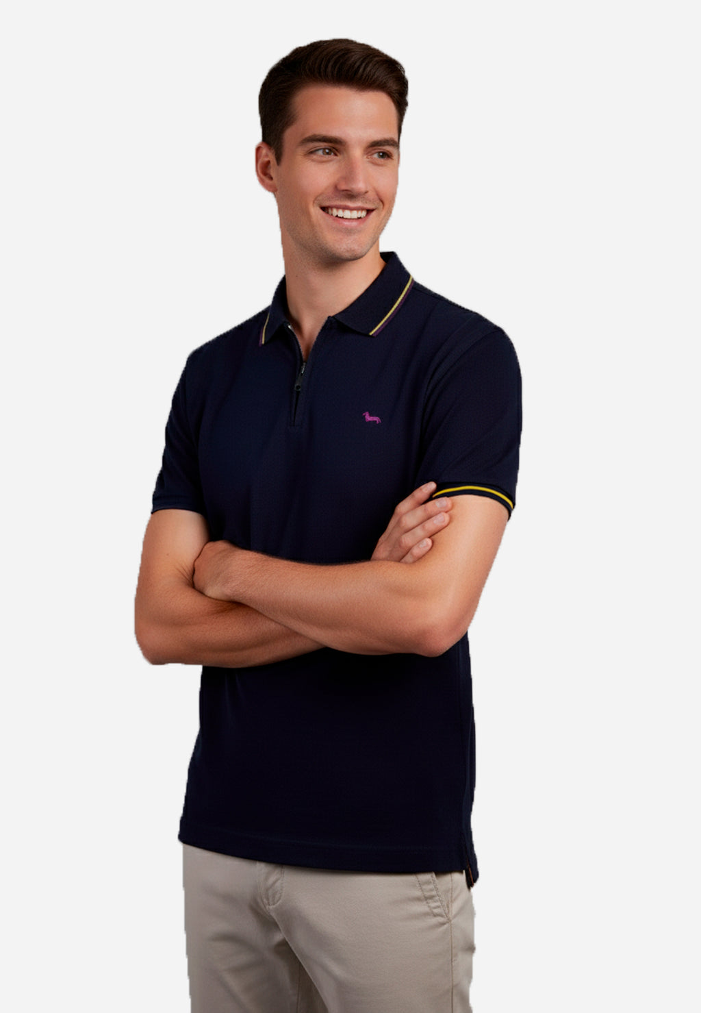 Camiseta Polo Hombre Azul Marino H&B