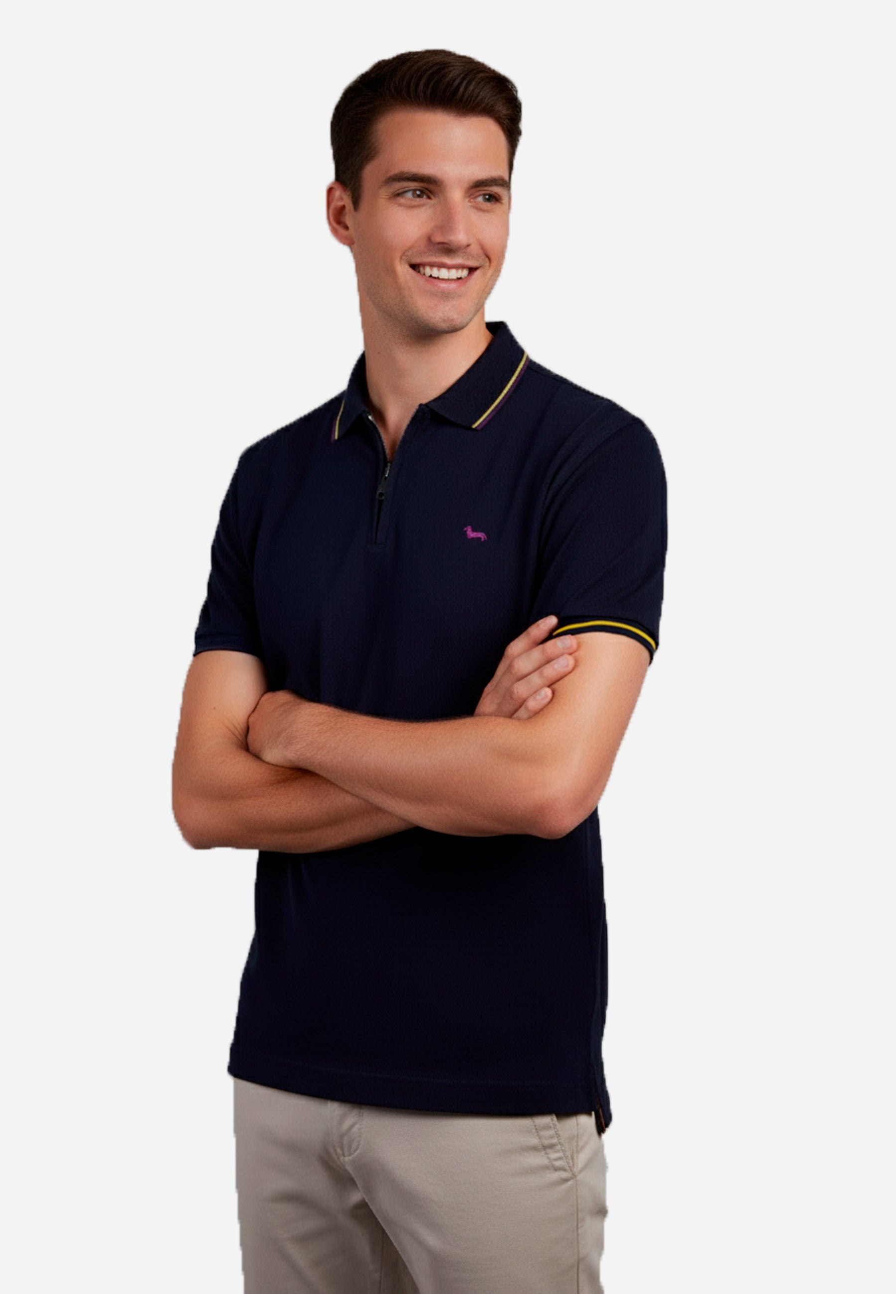 Camiseta Polo Hombre Azul Marino H&B