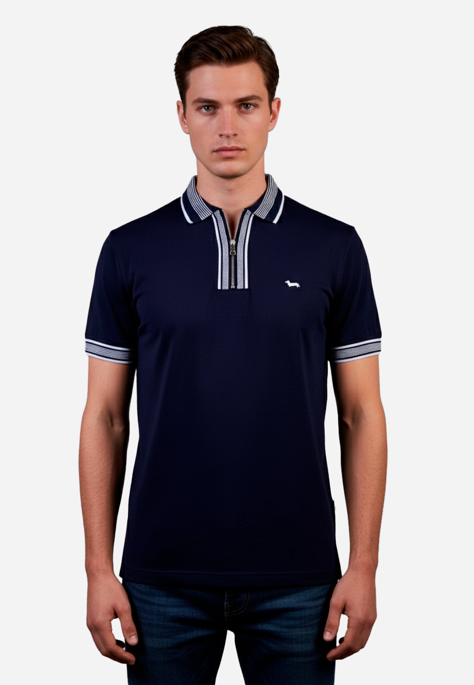 Camiseta Polo Azul Marino Logo H&B