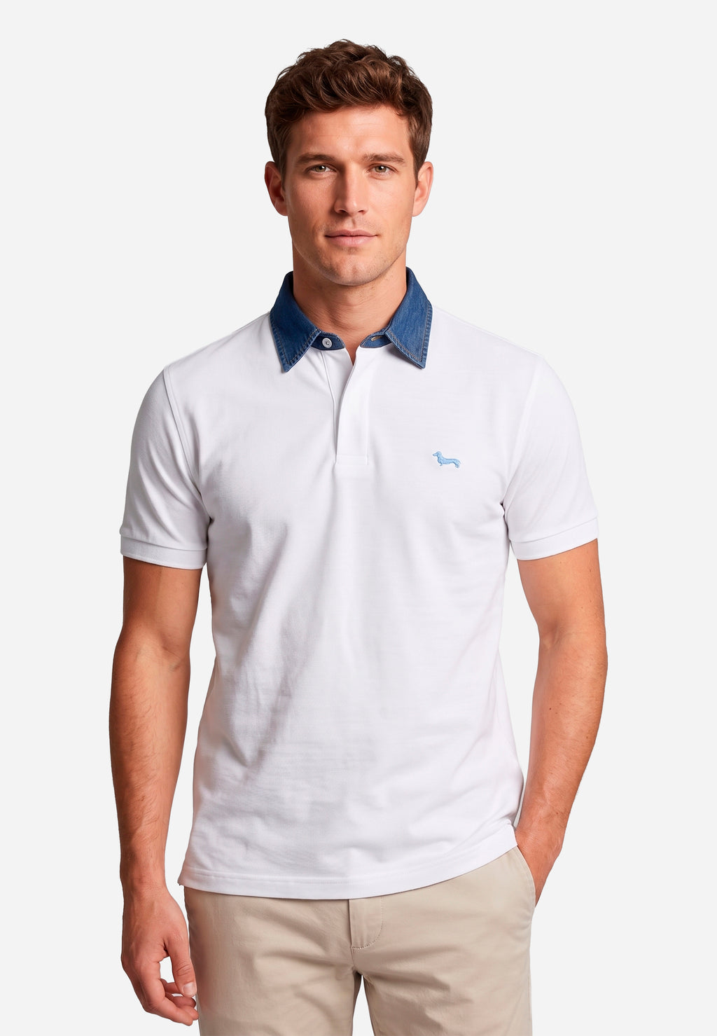 Camiseta Polo Blanca Imperial Hombre H&B.