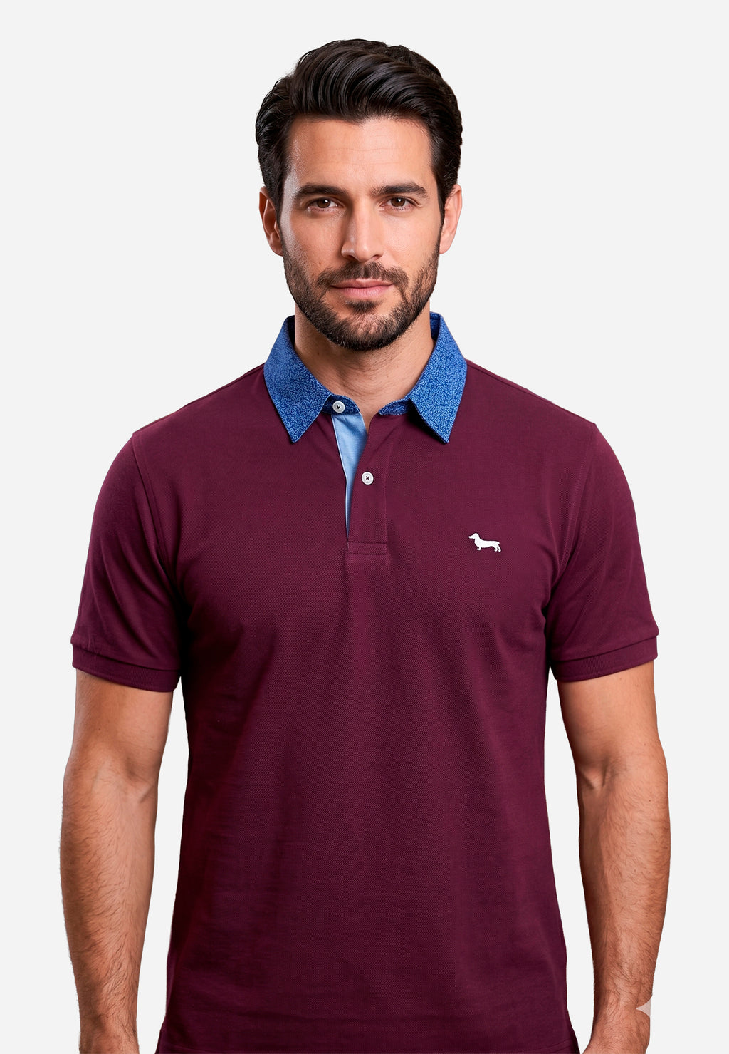 Camiseta Polo Vinotinto Hombre H&B.