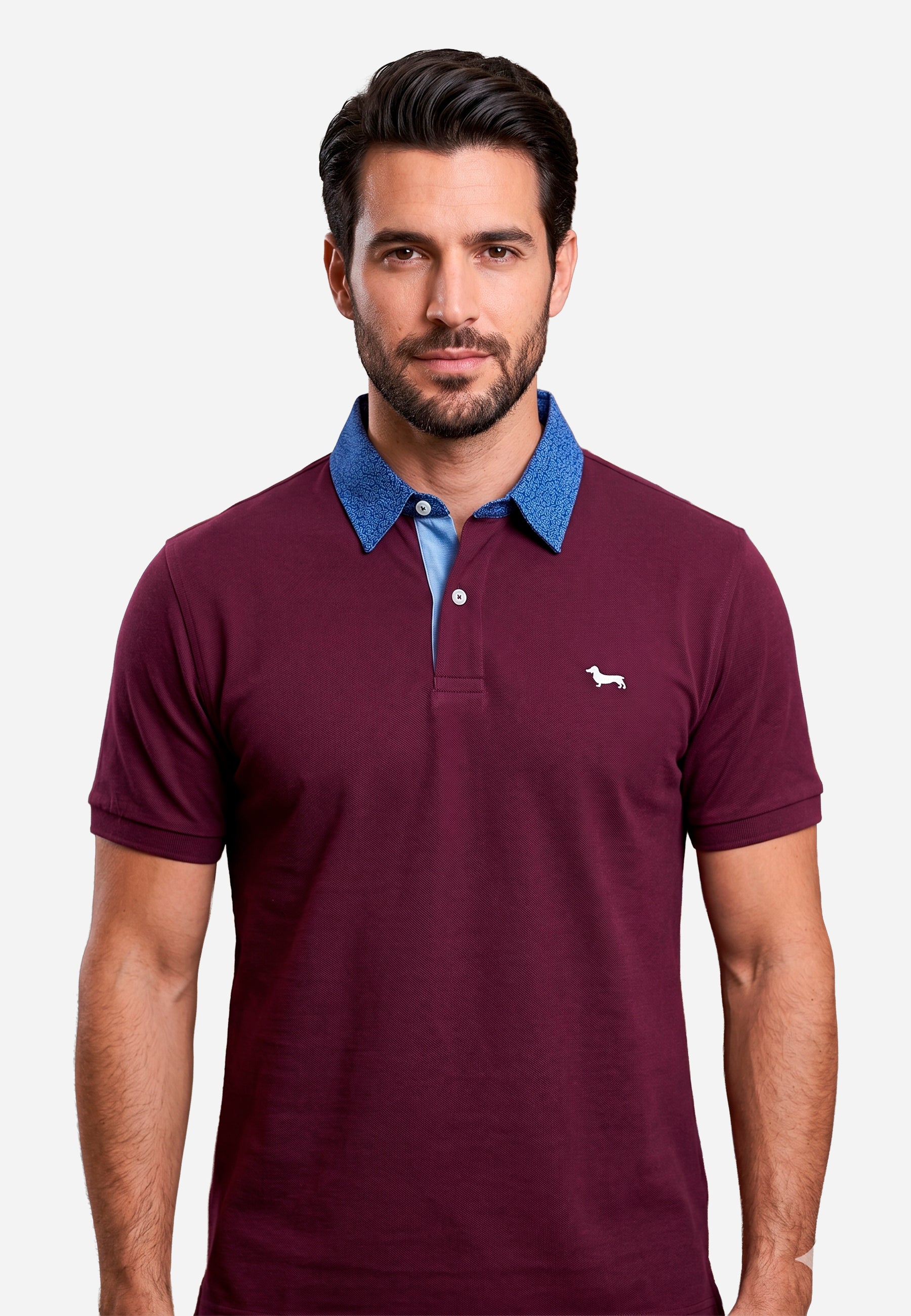 Camiseta Polo Vinotinto Hombre H&B.