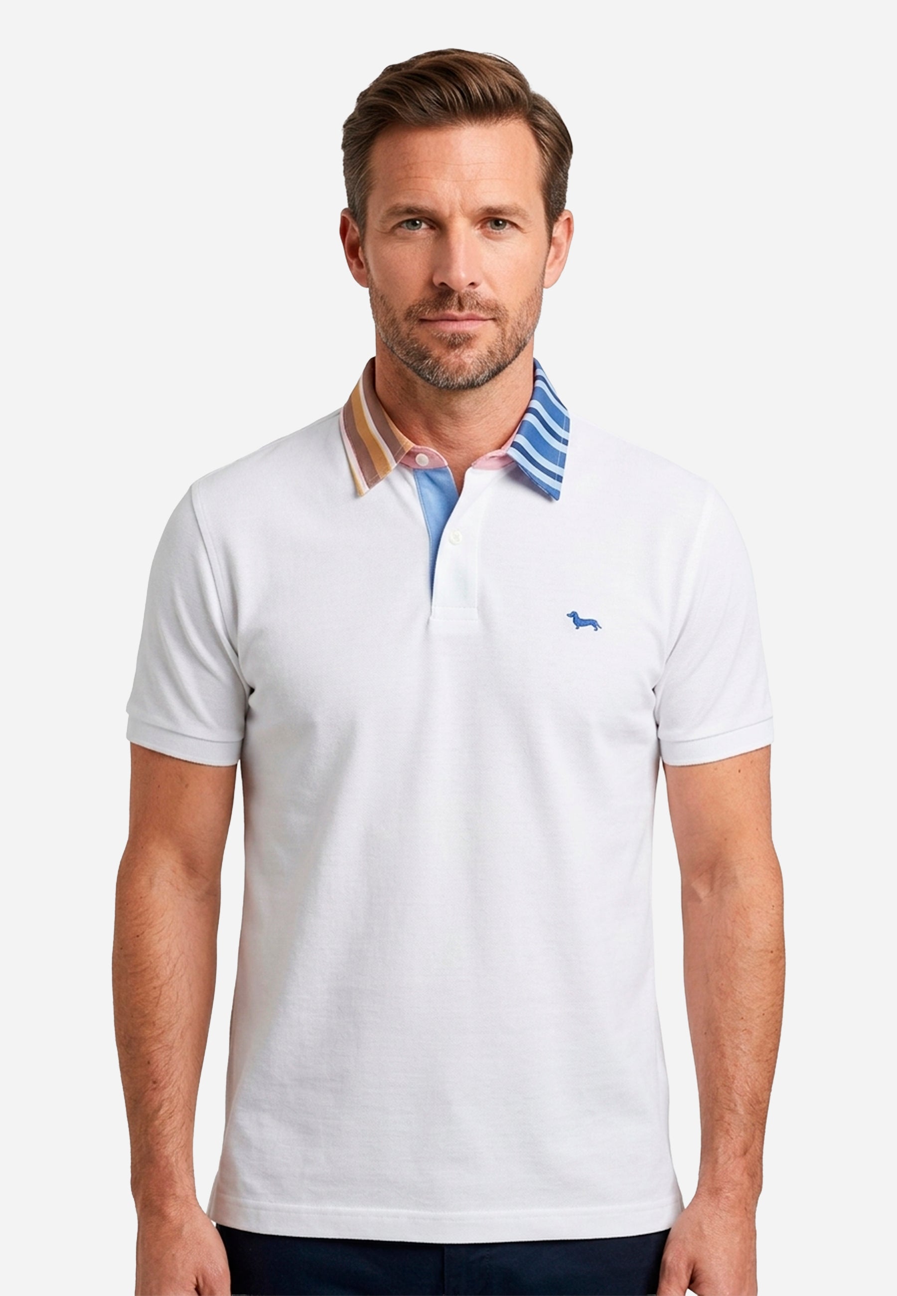 Camiseta Polo Blanca Hombre H&B.