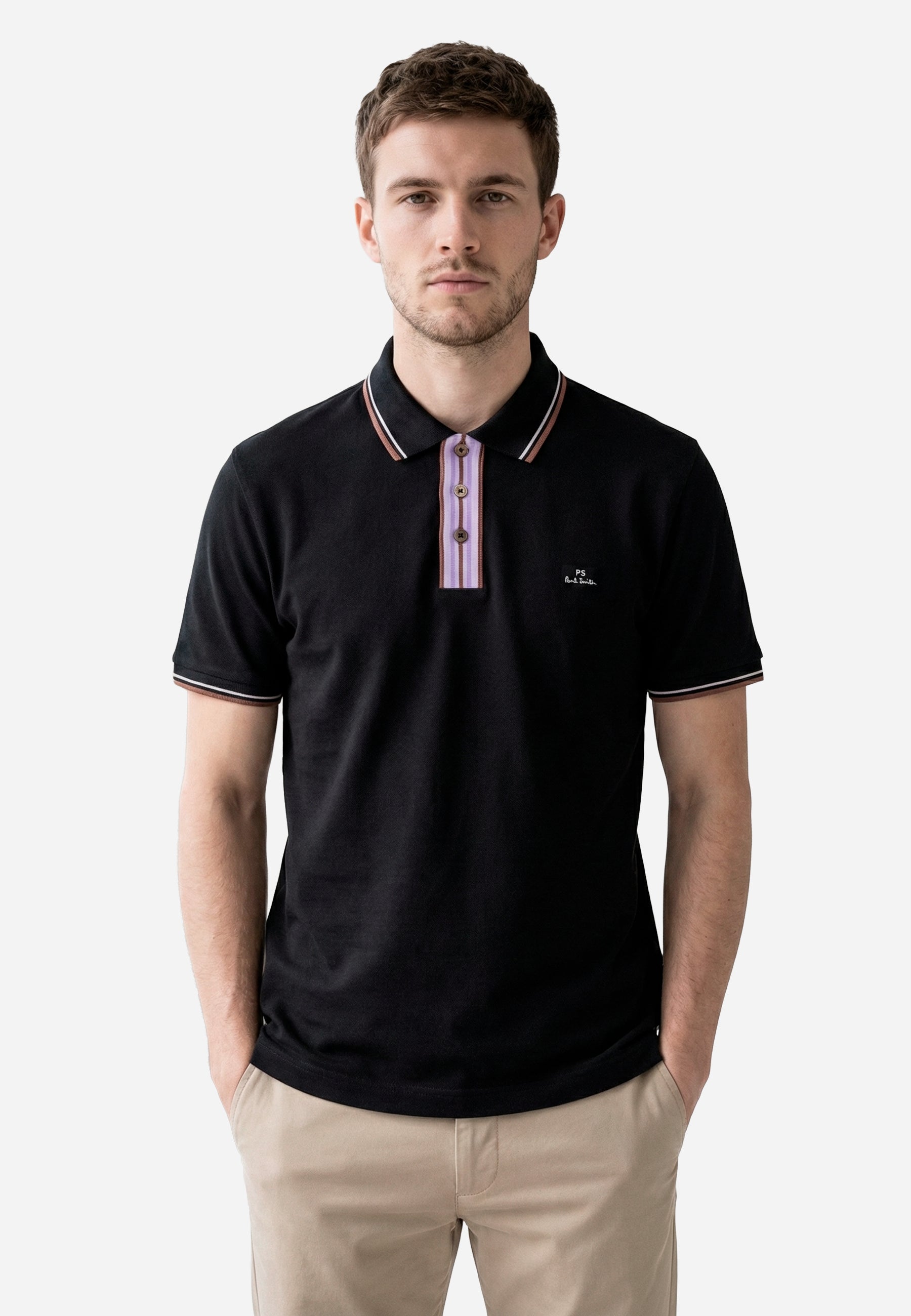 Camiseta Polo Negro P.S.