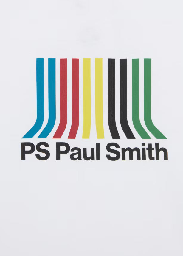 Camiseta T-Shirt Blanco Detalle Color P.S.