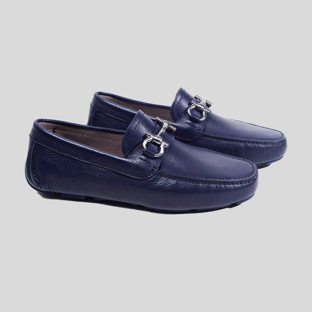 ZAPATO FERRAGAMO AZUL CUERO (754332-PARIGI NEW)