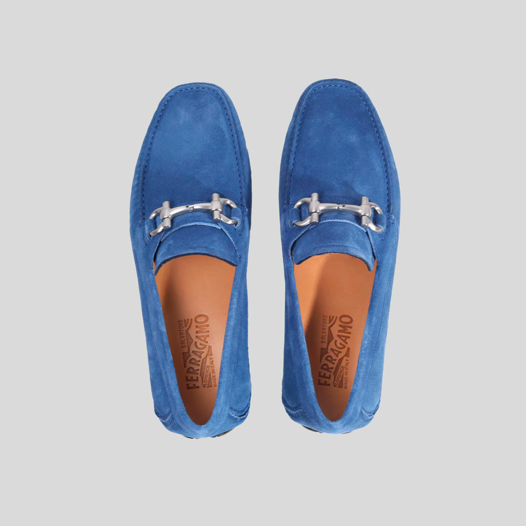 ZAPATO FERRAGAMO AZUL GAMUZA (757738-PARIGI ECO)