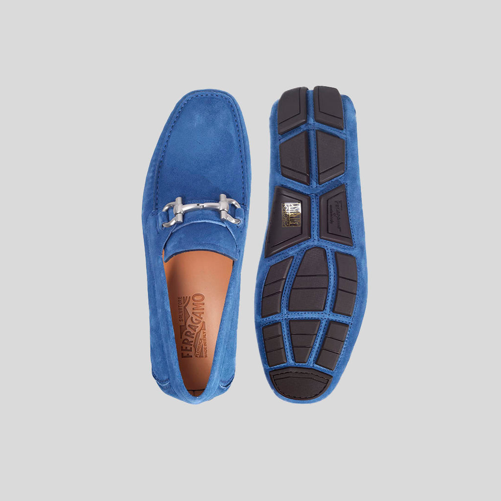 ZAPATO FERRAGAMO AZUL GAMUZA (757738-PARIGI ECO)