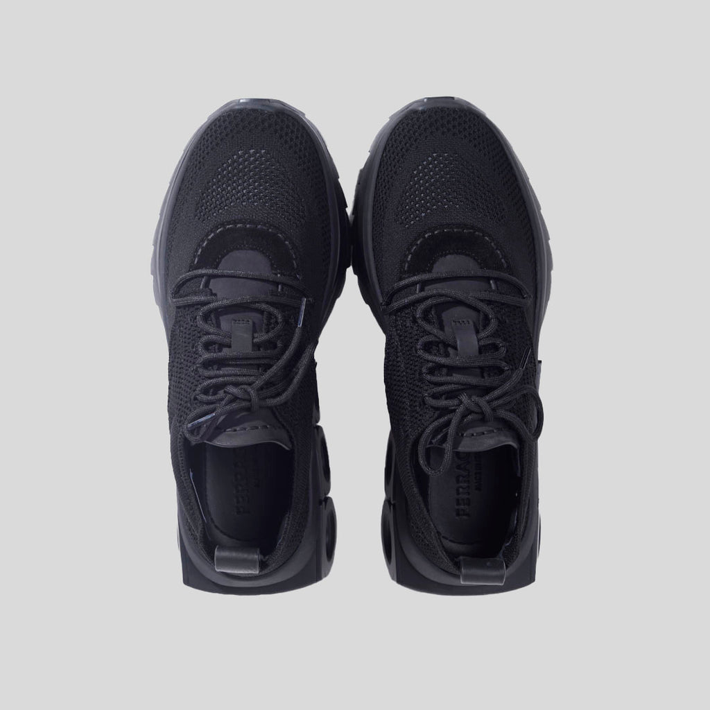 TENIS FERRAGAMO DAMA NEGRO FABRIC + PL (760871-NIMA KNIT1)