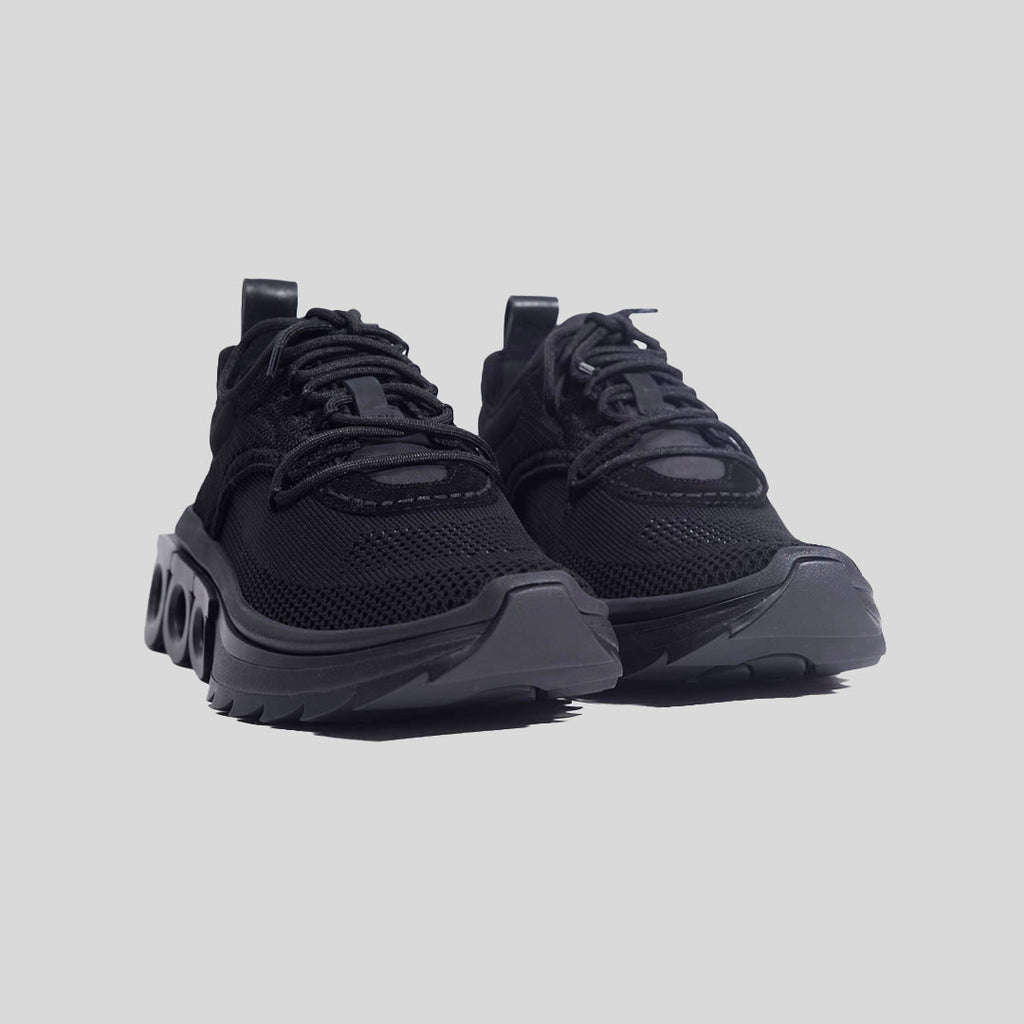 TENIS FERRAGAMO DAMA NEGRO FABRIC + PL (760871-NIMA KNIT1)