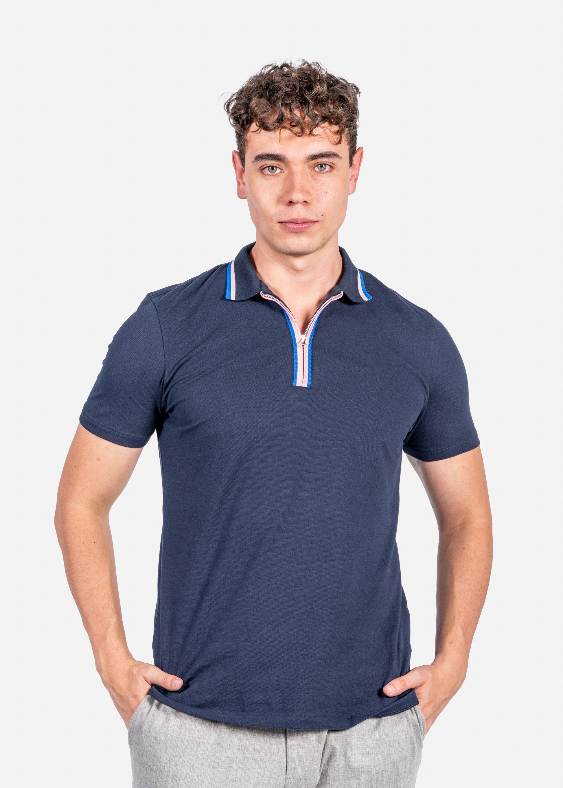 CAMISETA POLO PAUL SMITH AZUL ALGODON (M2R-322Y-P21511-49A)