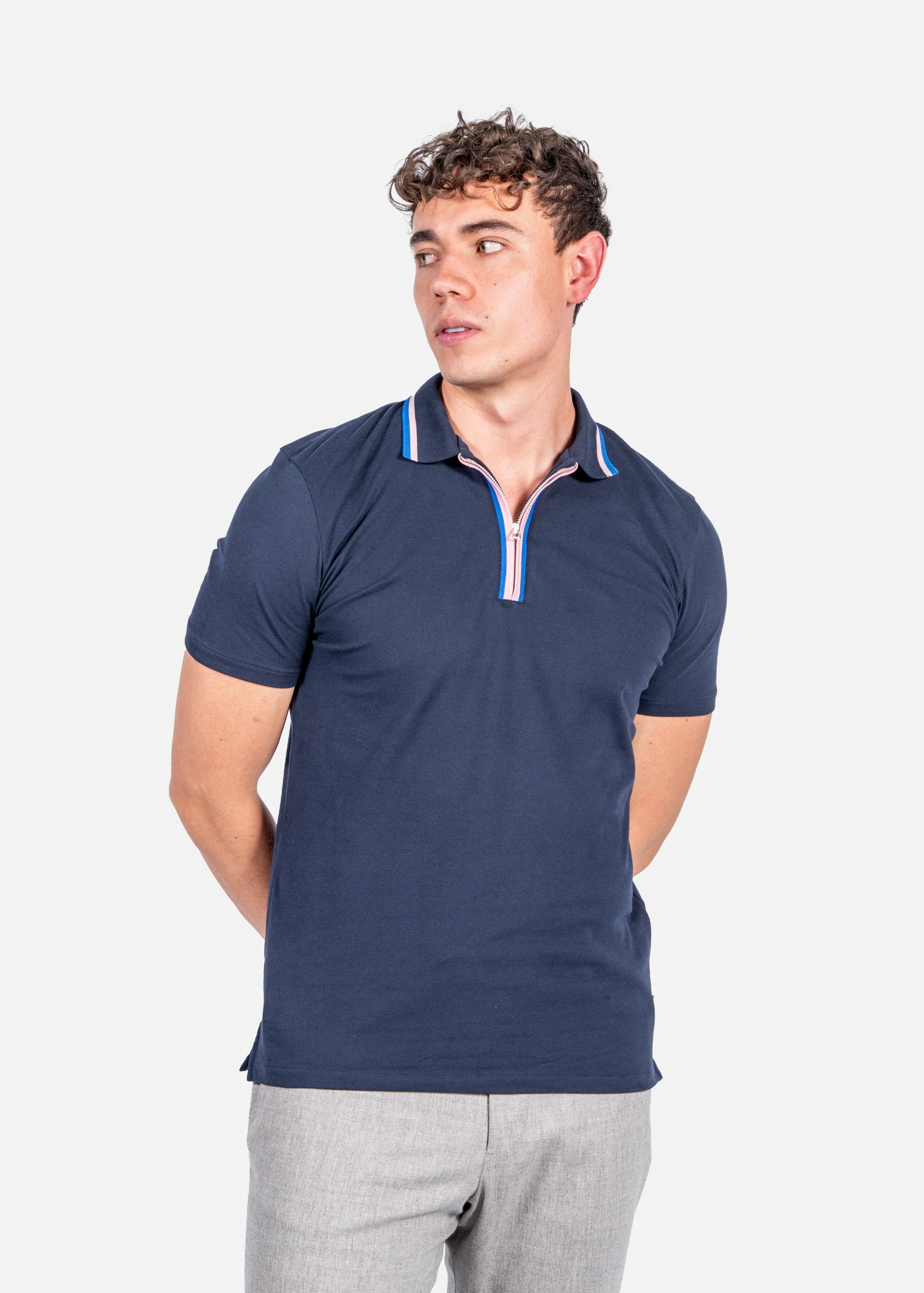 CAMISETA POLO PAUL SMITH AZUL ALGODON (M2R-322Y-P21511-49A)