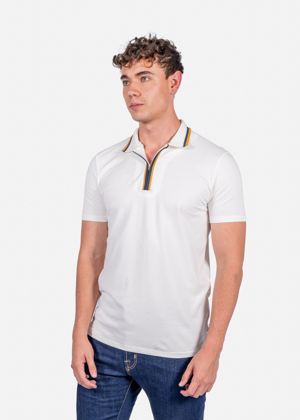 CAMISETA POLO PAUL SMITH BLANCO ALG + ELAS (M2R-322Y-P21511-02A)