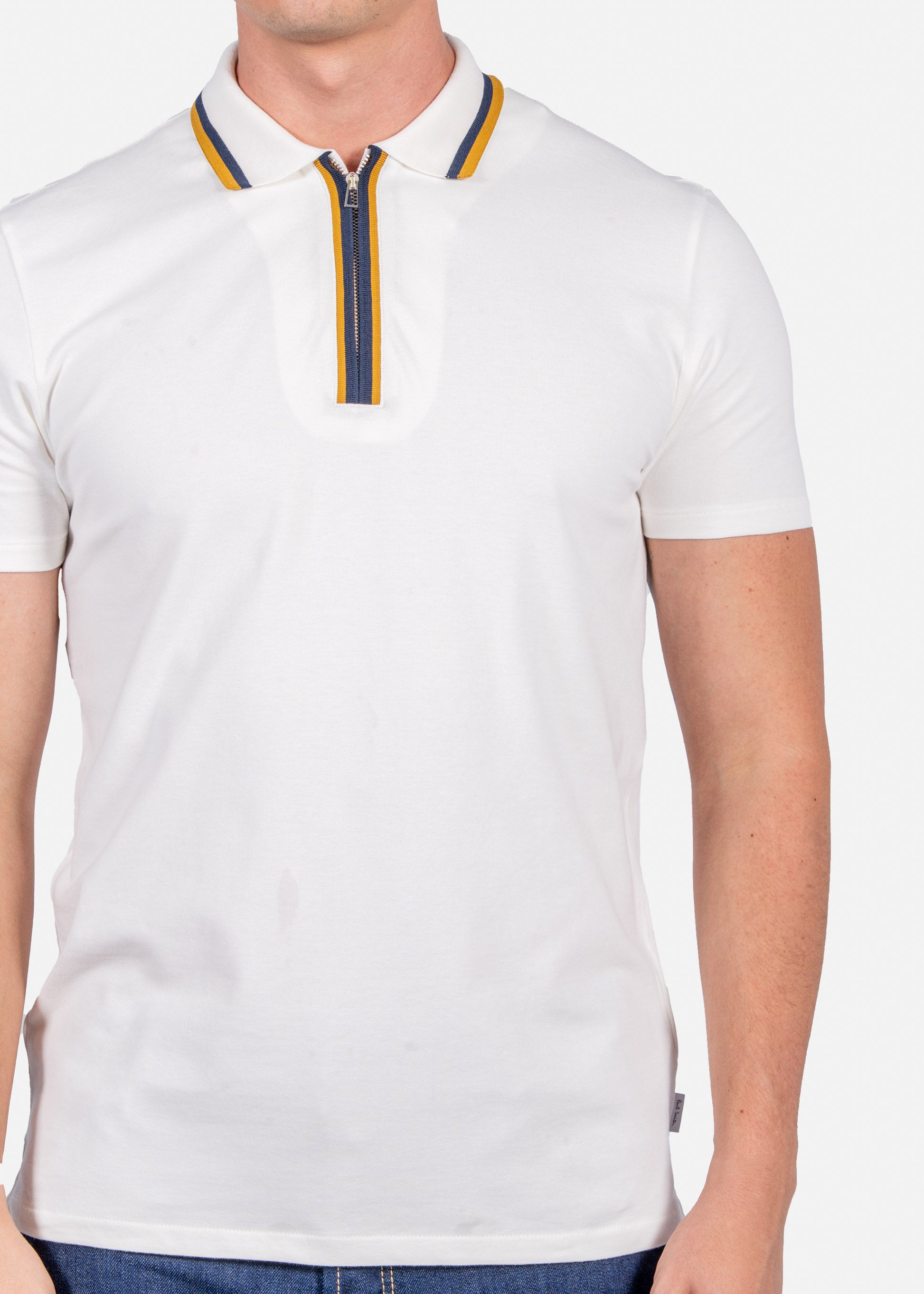 CAMISETA POLO PAUL SMITH BLANCO ALG + ELAS (M2R-322Y-P21511-02A)