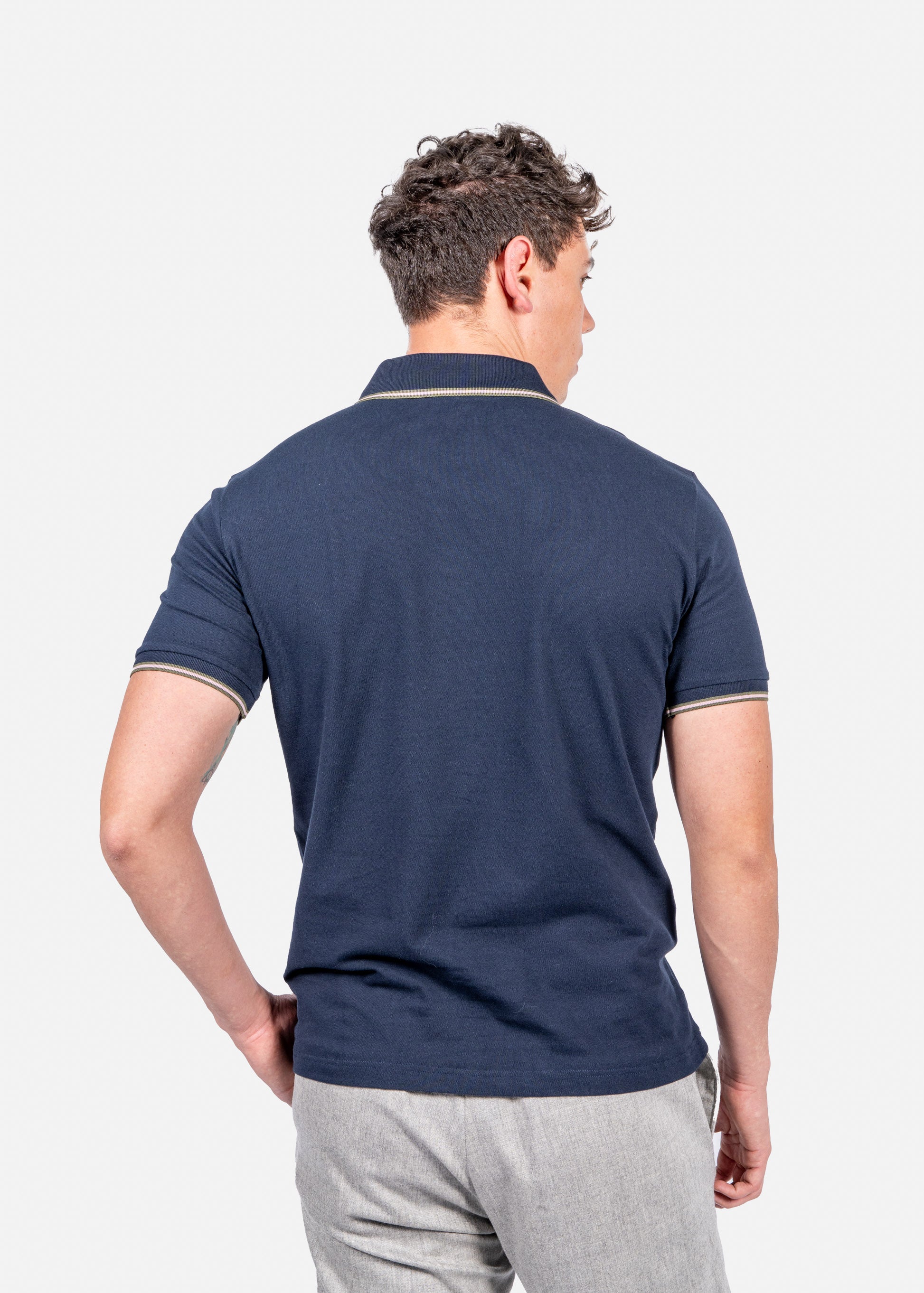 CAMISETA POLO PAUL SMITH AZUL ALG + ELAS T-L (M2R-096Z-P21511-49A)