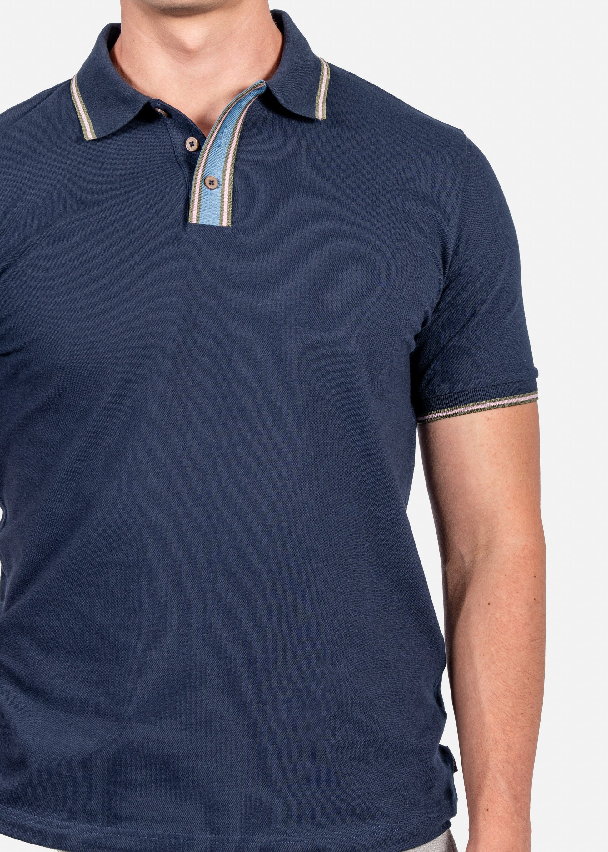 CAMISETA POLO PAUL SMITH AZUL ALG + ELAS T-L (M2R-096Z-P21511-49A)