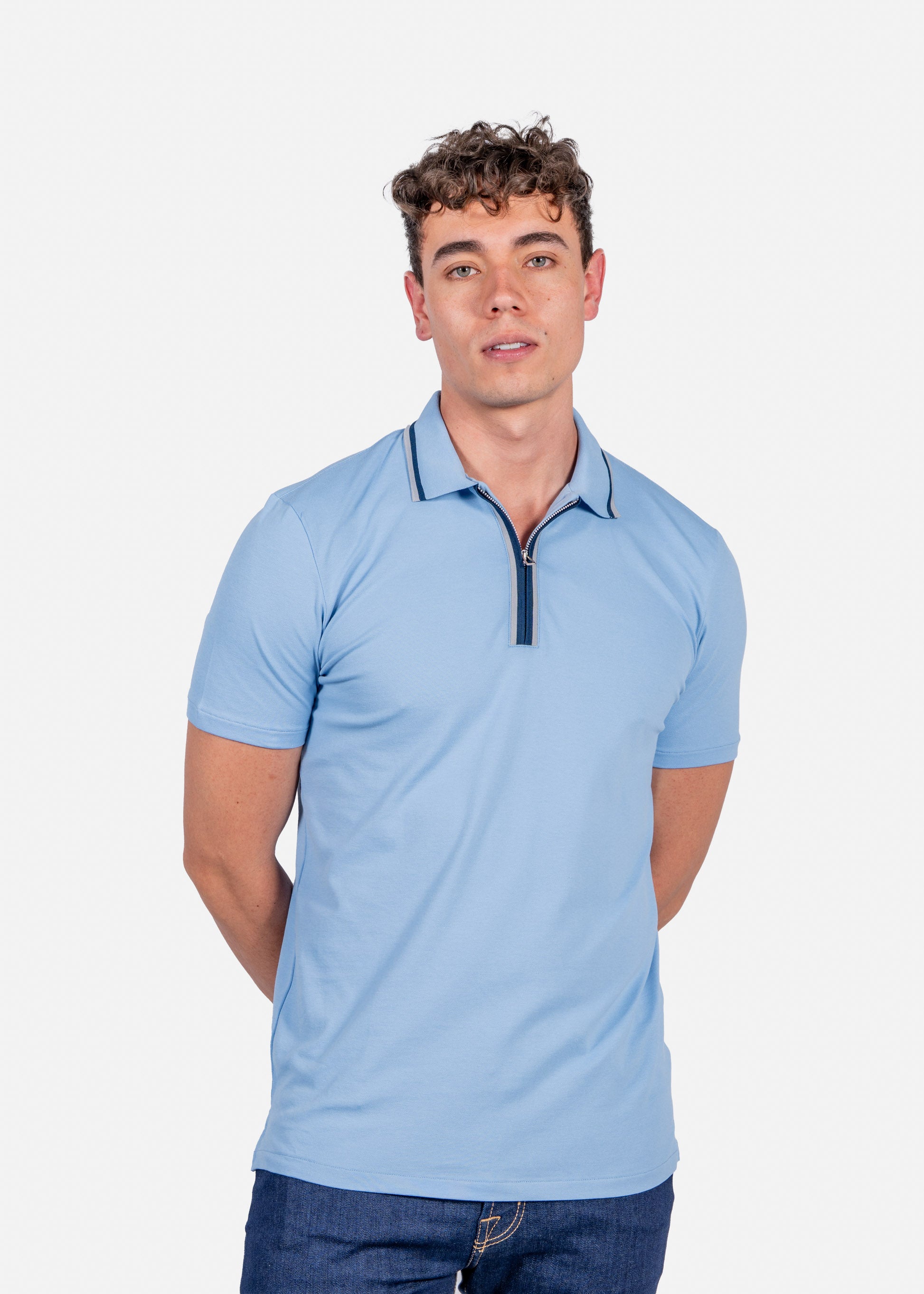 CAMISETA POLO PAUL SMITH AZUL ALG + ELAS (M2R-322Y-P21511-41C)