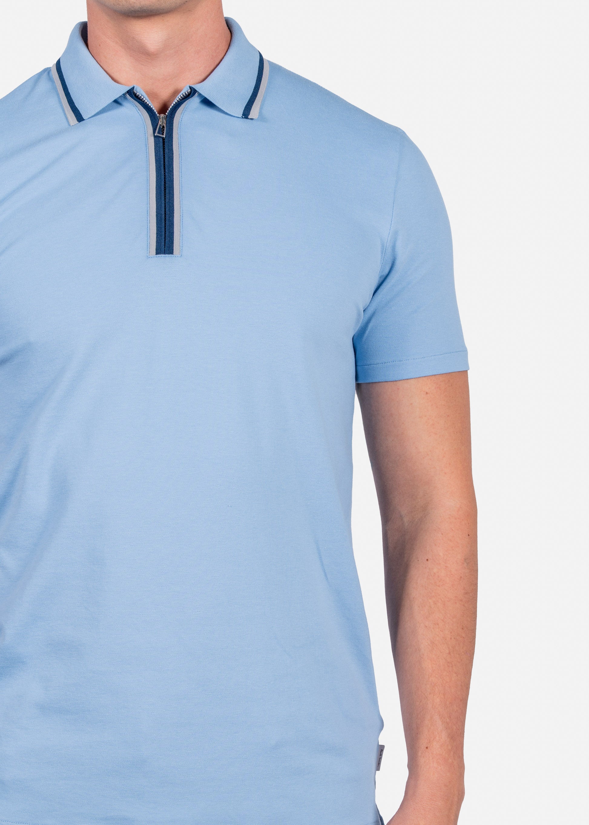 CAMISETA POLO PAUL SMITH AZUL ALG + ELAS (M2R-322Y-P21511-41C)